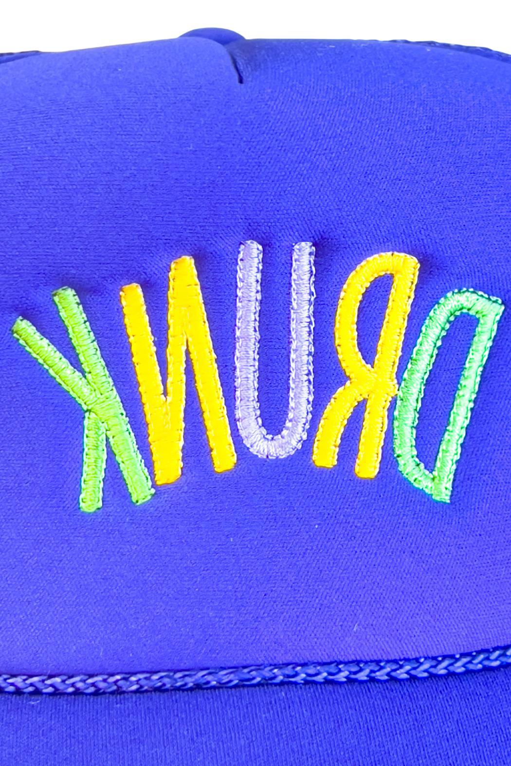 "Drunk" Embroidered Trucker Hat Product Image