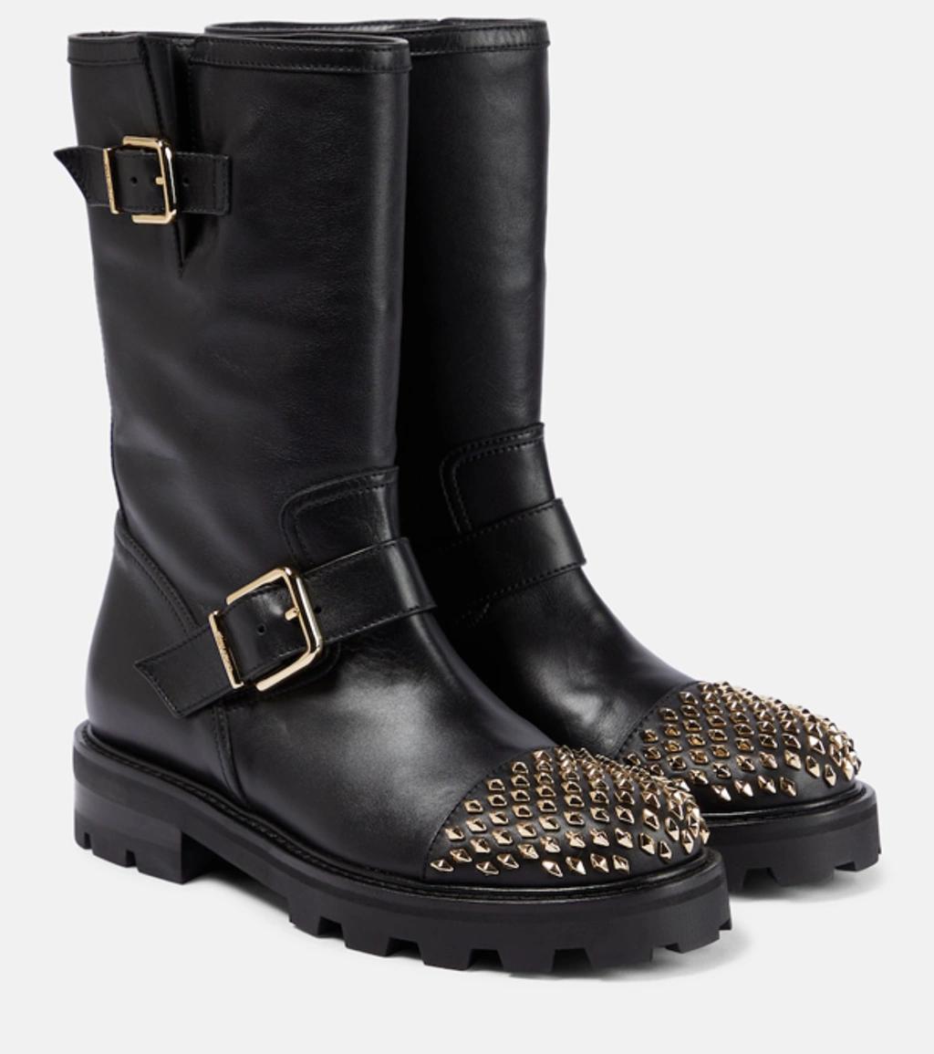 JIMMY CHOO Biker Ii Studded Boot In Black Product Image