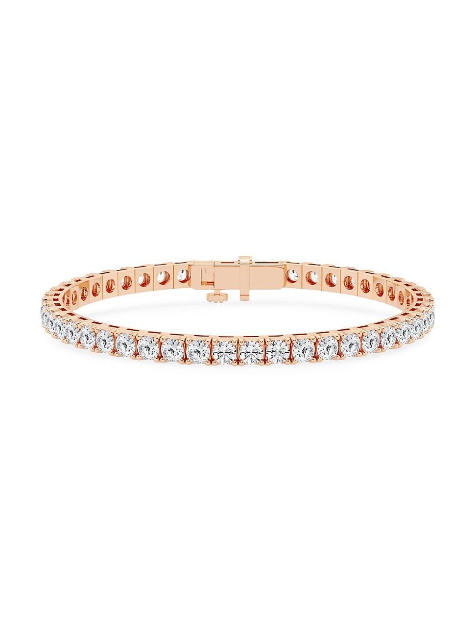 Womens 14K Rose Gold & Round Lab-Grown Diamond 4-Prong Tennis Bracelet/5.00-20.00 TCW Product Image