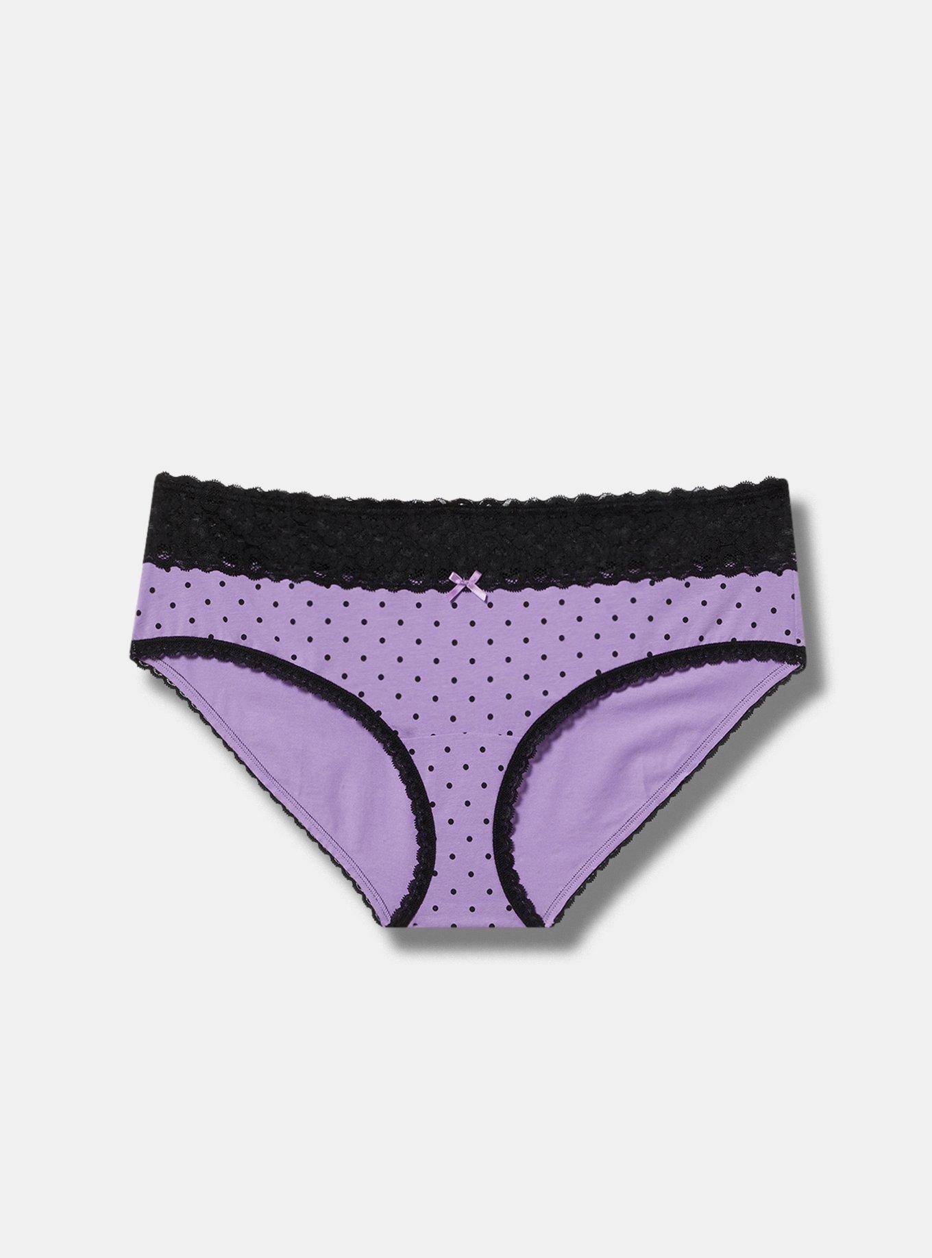 Mid-Rise Hipster Lace Trim Panty Product Image