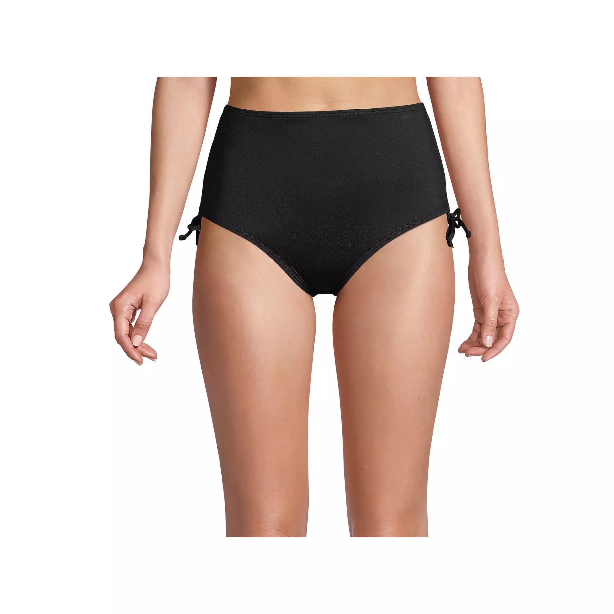 Womens Lands End UPF 50 Adjustable High-Waist Bikini Bottoms Product Image
