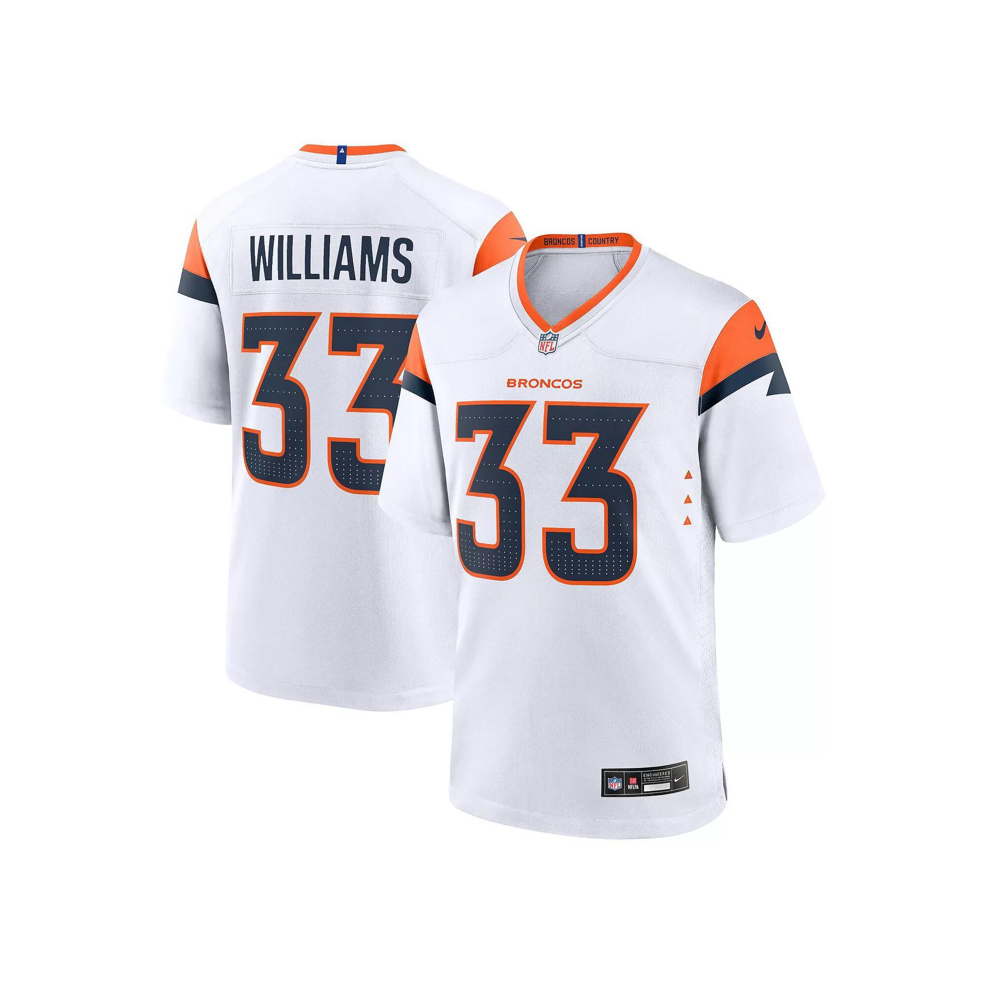Men's Nike Javonte Williams White Denver Broncos Mile High Collection Game Jersey, Size: 3XL Product Image