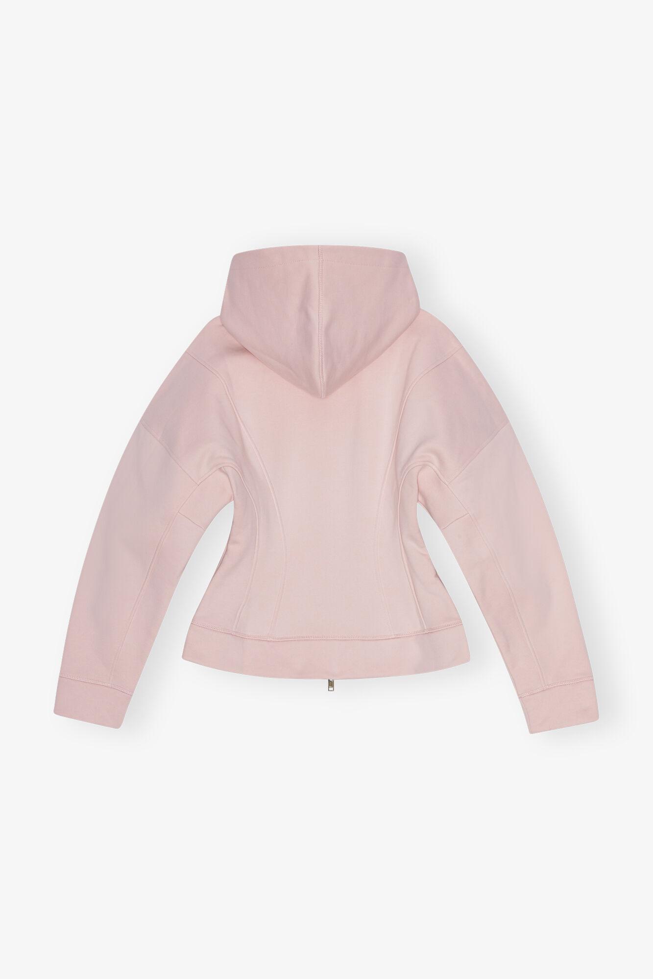 Pink Fleece Zip Hoodie Product Image