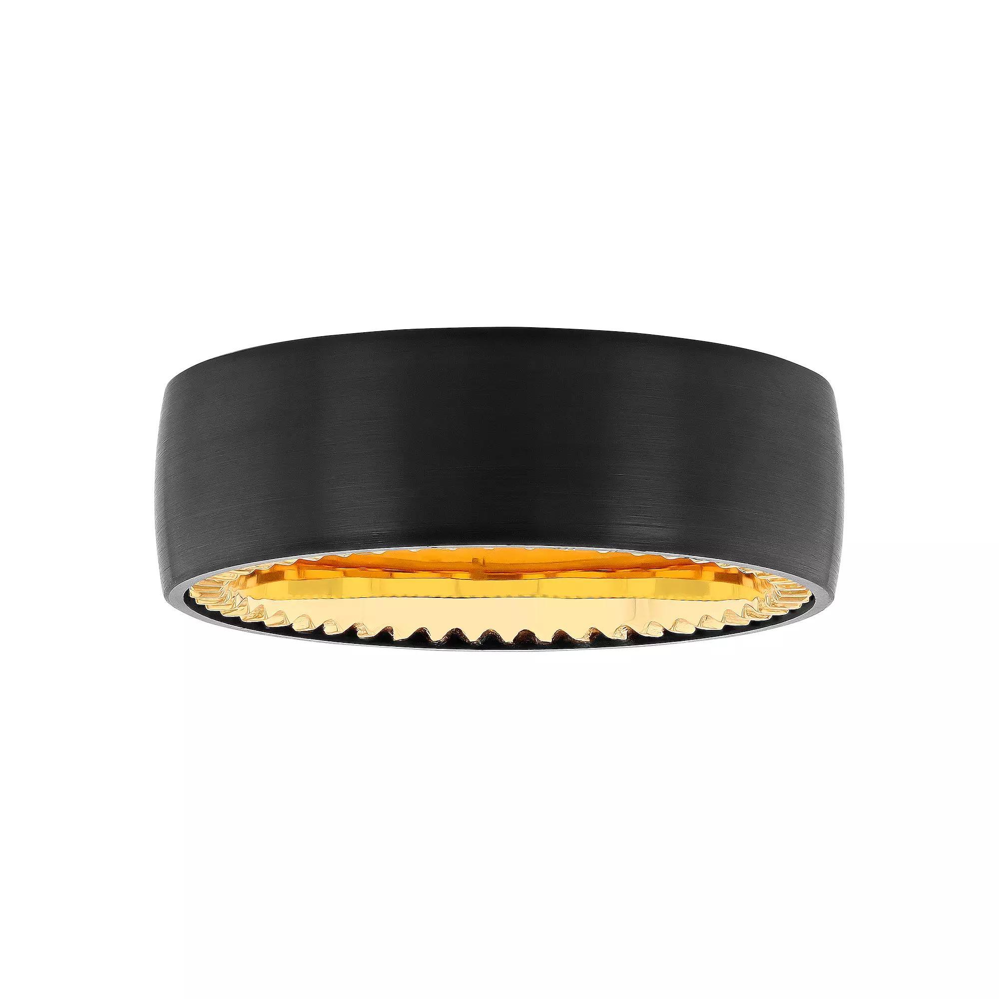 Men's Jewelry Nation Tantalum Two Tone High Polished Fashion Wedding Band, Size: 7 Product Image