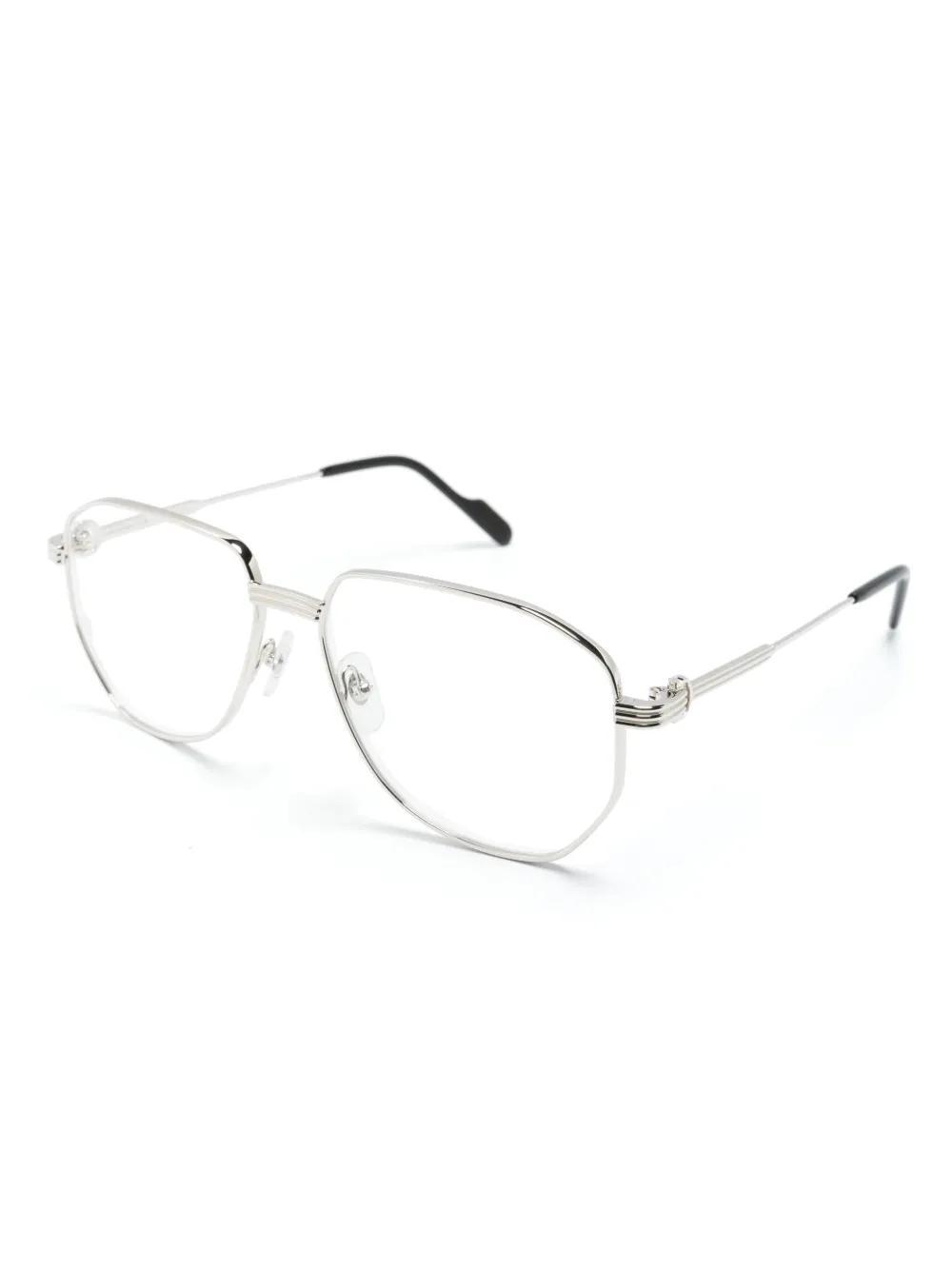 CARTIER Pilot-frame Glasses In Black Product Image