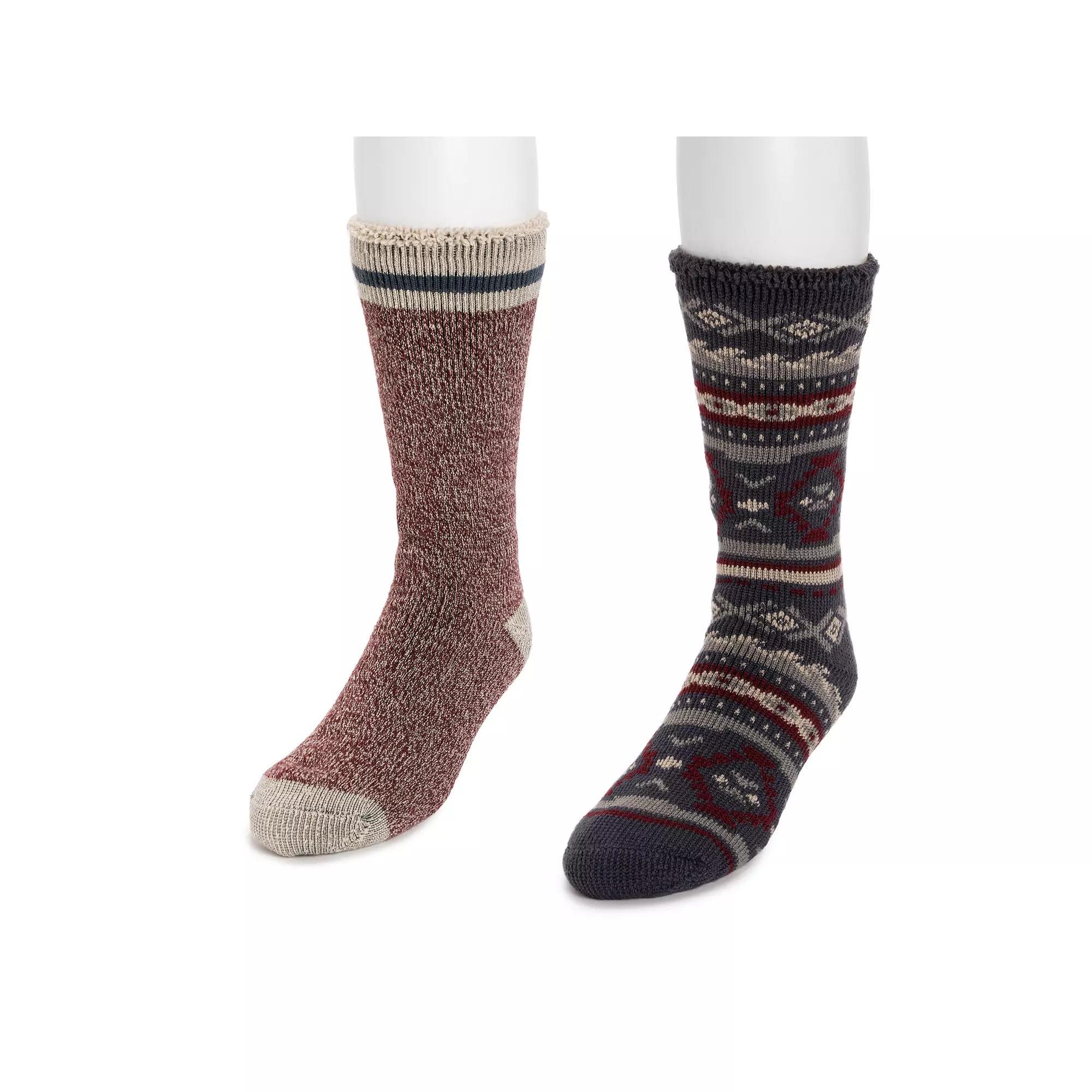Mens MUK LUKS 2-Packk Heat Retainer Socks Product Image