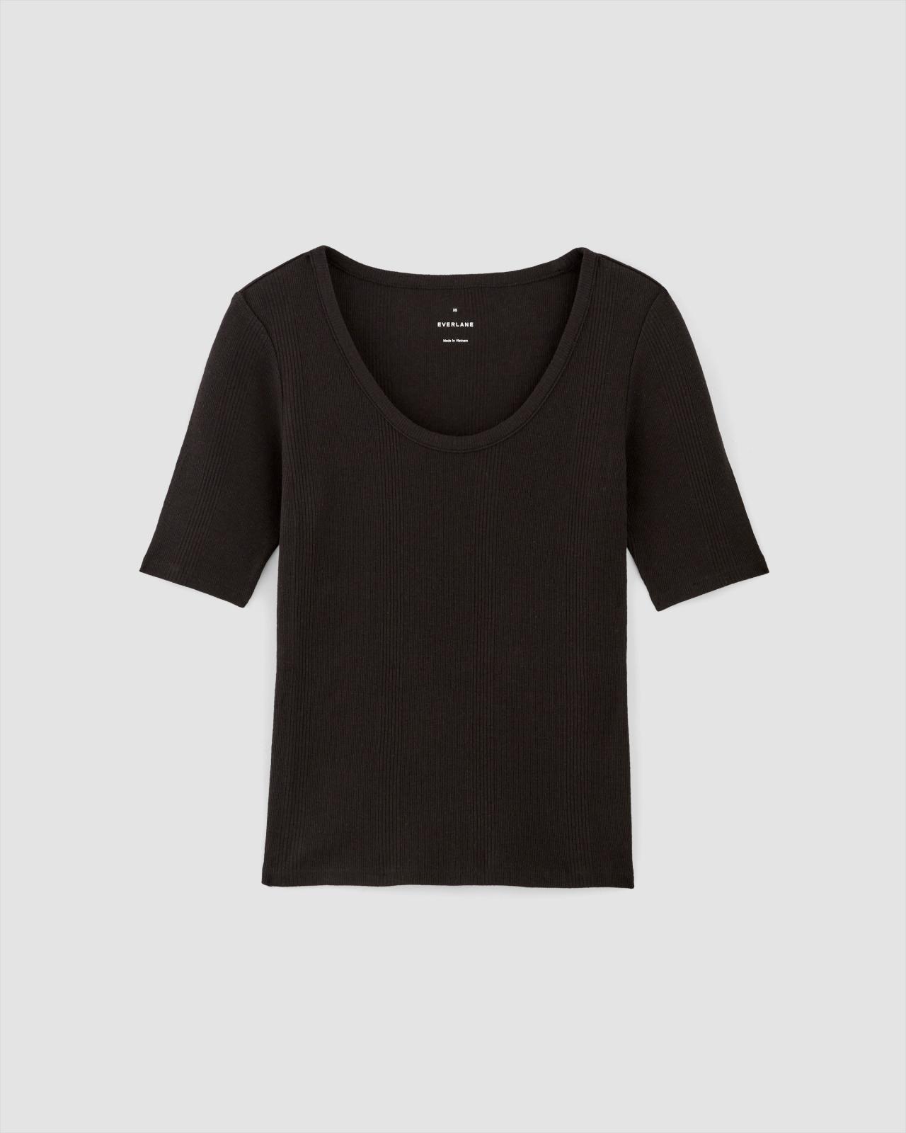 The Vintage Rib Scoop-Neck Top Product Image