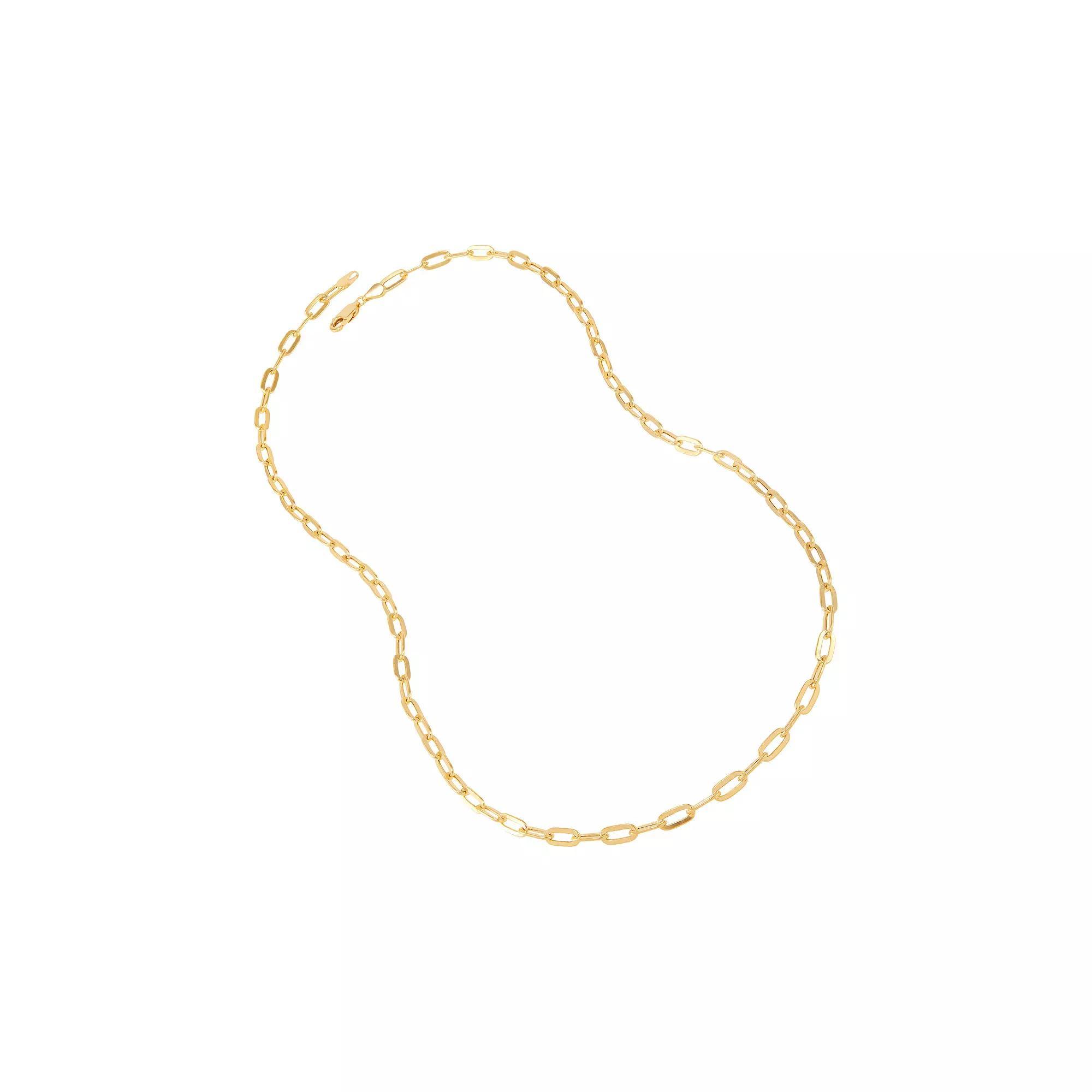 Everlasting Gold 10k Gold 3.6 mm Paperclip Chain Necklace, Women's, Size: 20" Product Image