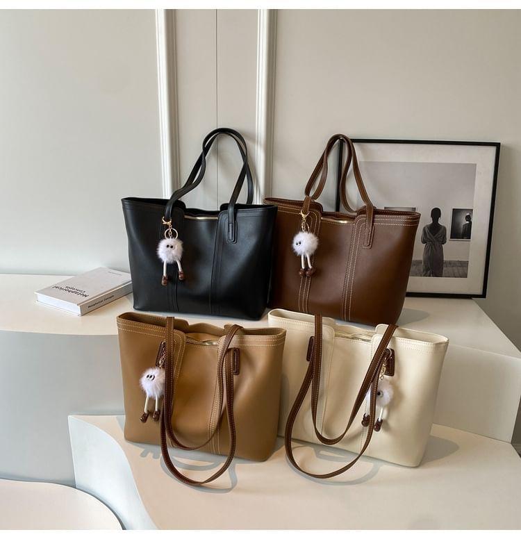 Faux Leather Tote Bag Product Image