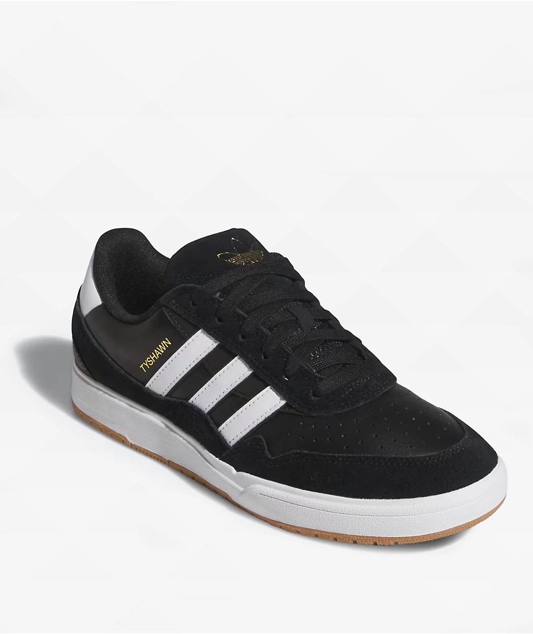 adidas Tyshawn II Core Black, Cloud White, & Gum Skate Shoes Product Image