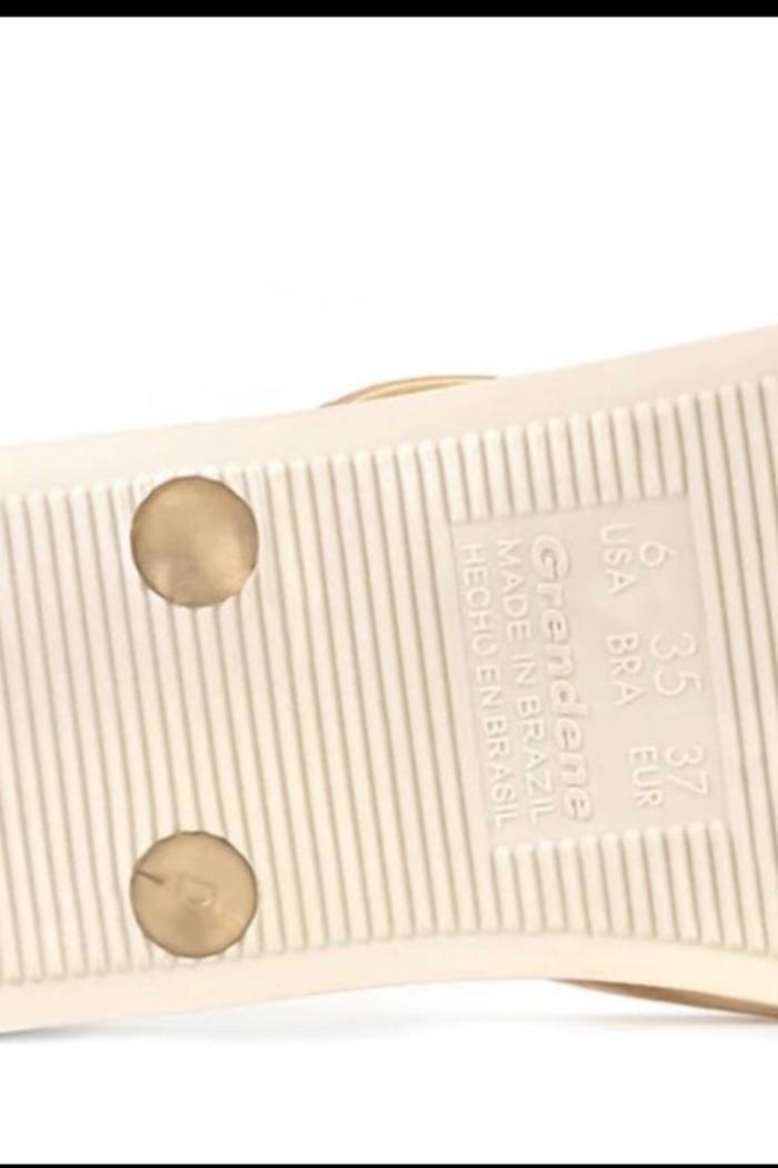 IPanema Ana Beige/Gold Flip Flops Product Image