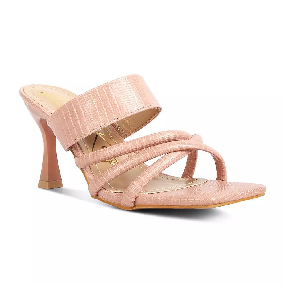 London Rag Women's Crisscross Dress Sandals, Size: 8, Pink Product Image