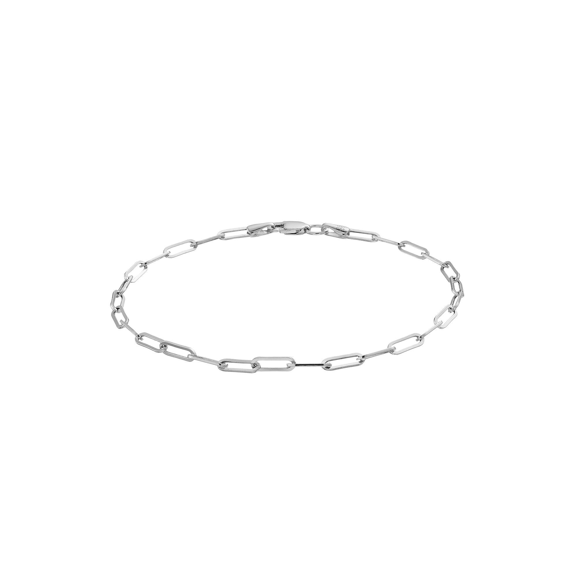 Au Naturale 14k White Gold Paper Clip Chain Bracelet, Women's, Size: 7", 14k Whgold Product Image