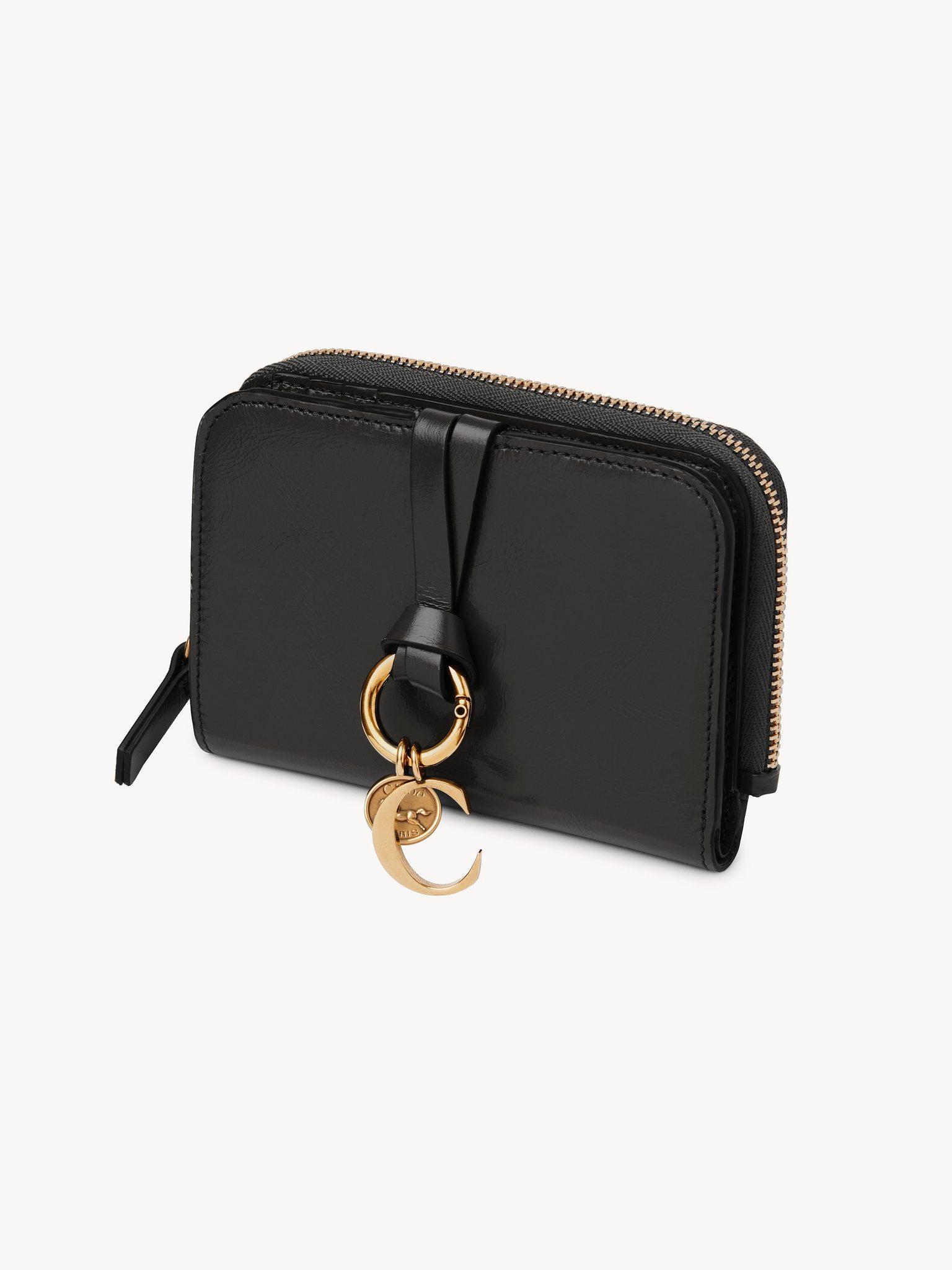 Alphabet bifold wallet in shiny leather Product Image