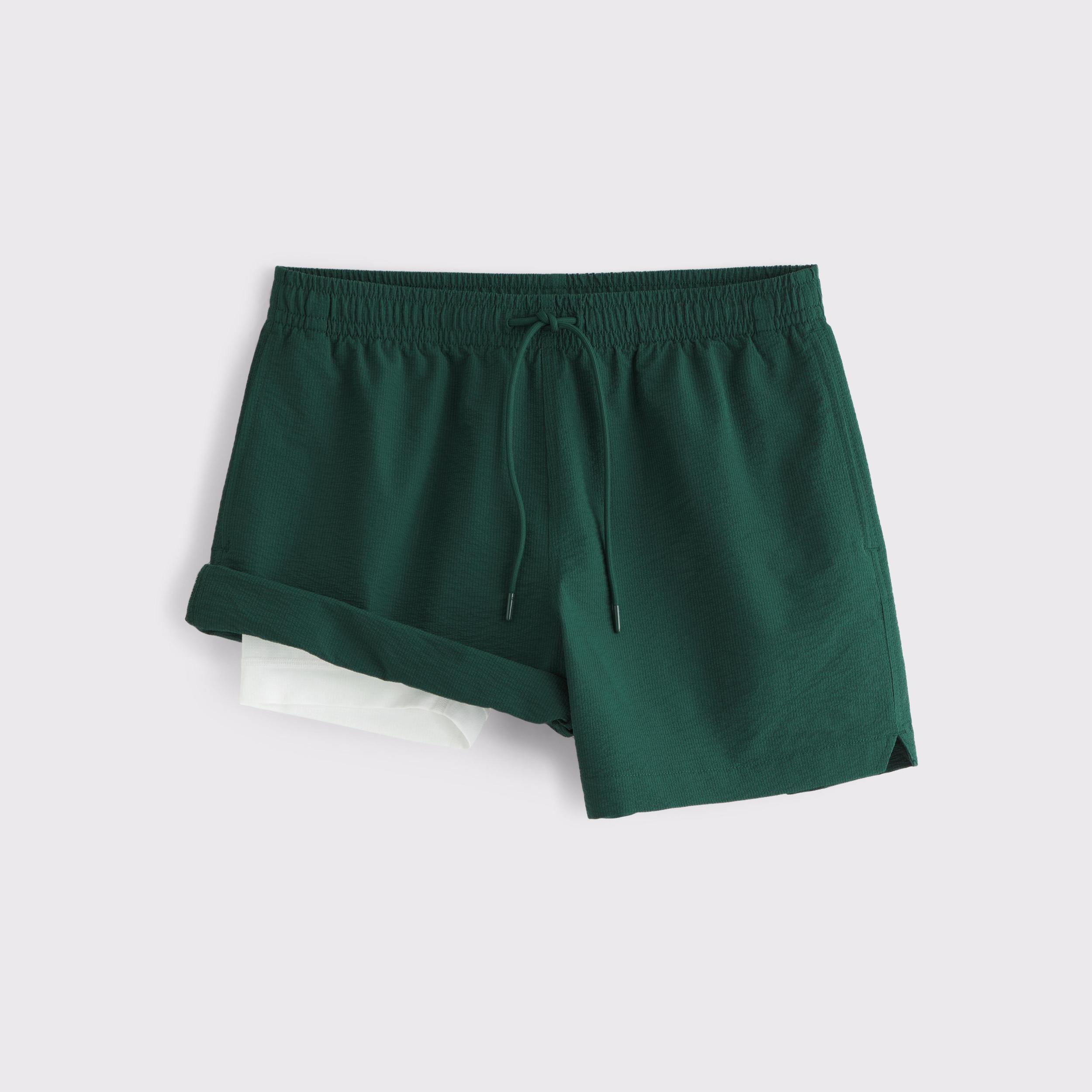 Pull-On Wide Seersucker Swim Trunk Product Image
