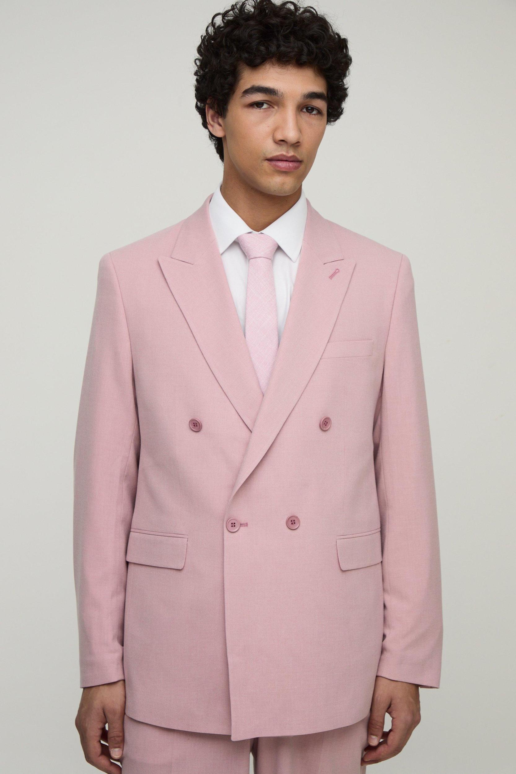 Oversized Double Breasted Suit Jacket | boohooMAN USA Product Image