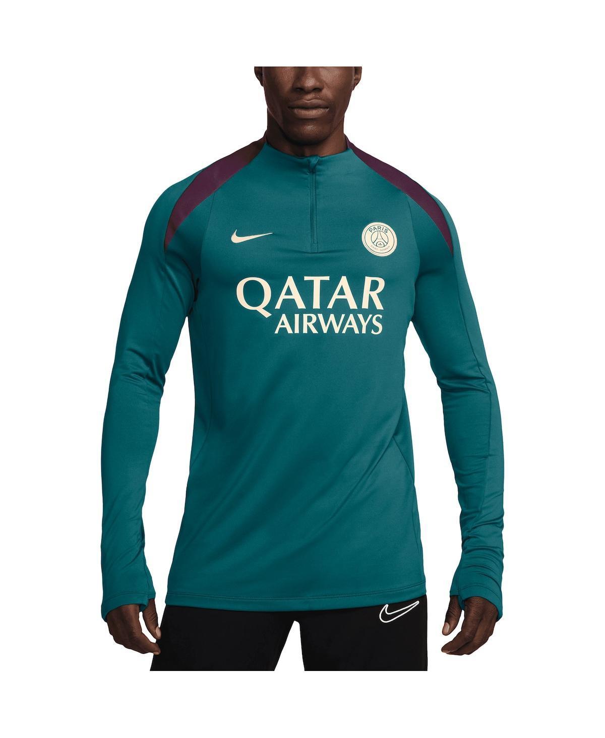 Men's Nike Teal Paris Saint-Germain 2024/25 Strike Drill Performance Quarter-Zip Long Sleeve Top, Size: XL, Psg Blue Product Image