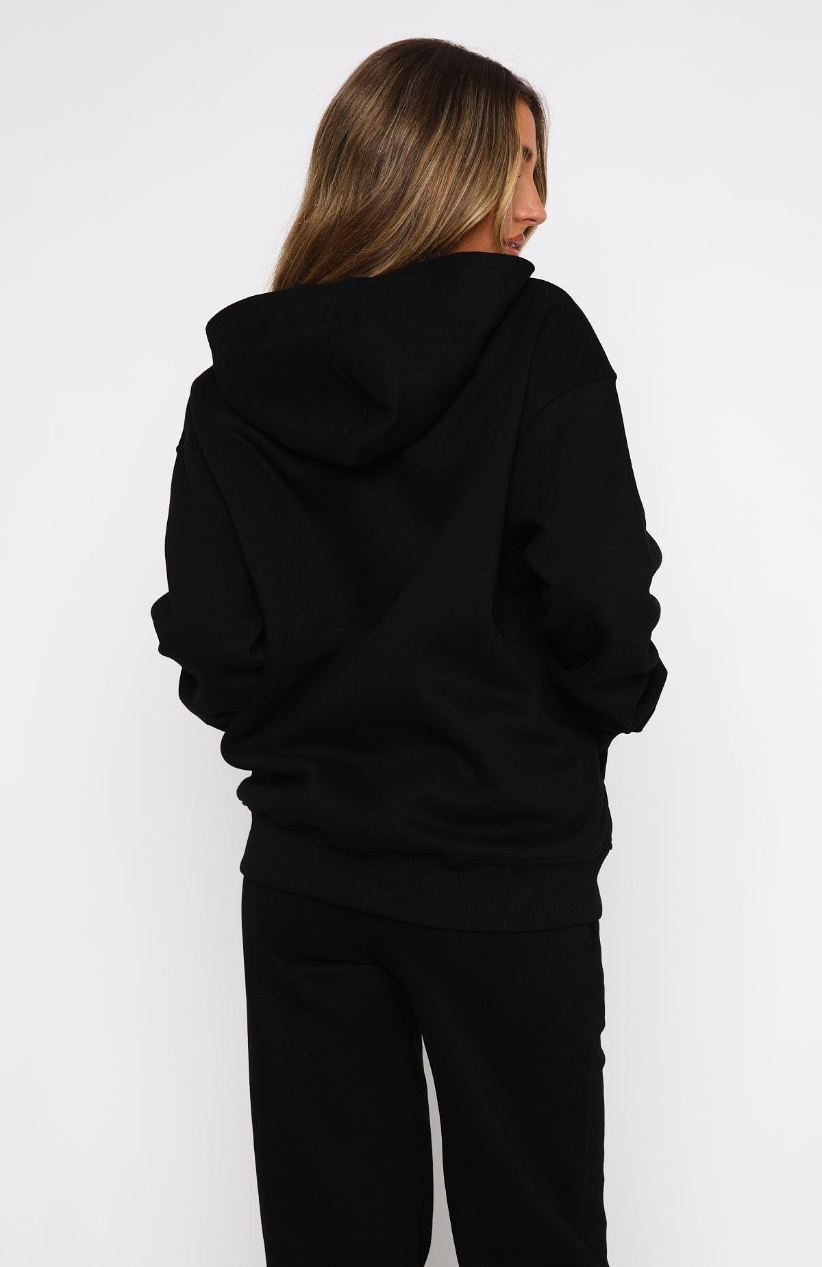 Match Your Words Oversized Hoodie Black Product Image