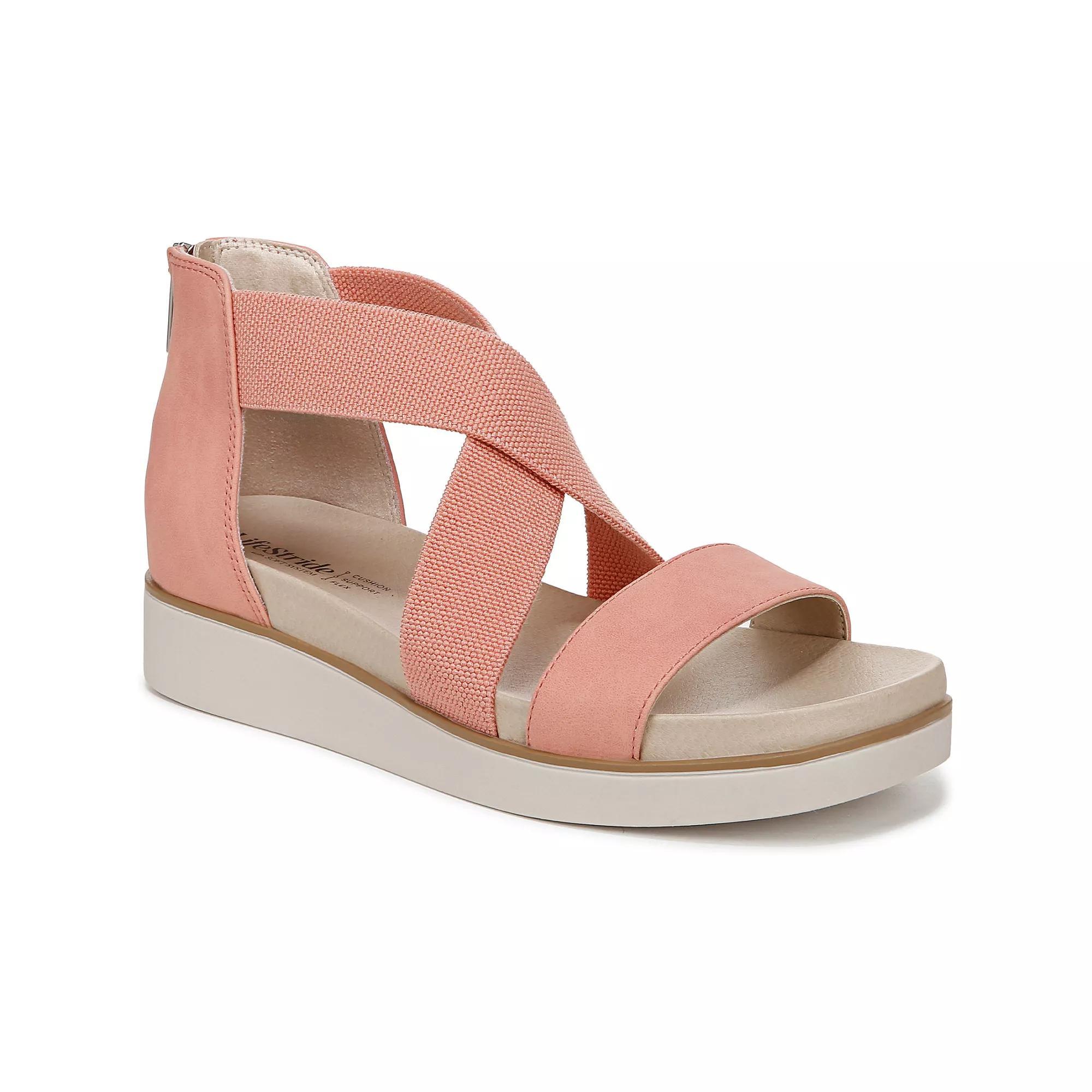 LifeStride Giselle Women's Strappy Platform Sandals, Size: 11 Wide, Pink Pink Product Image
