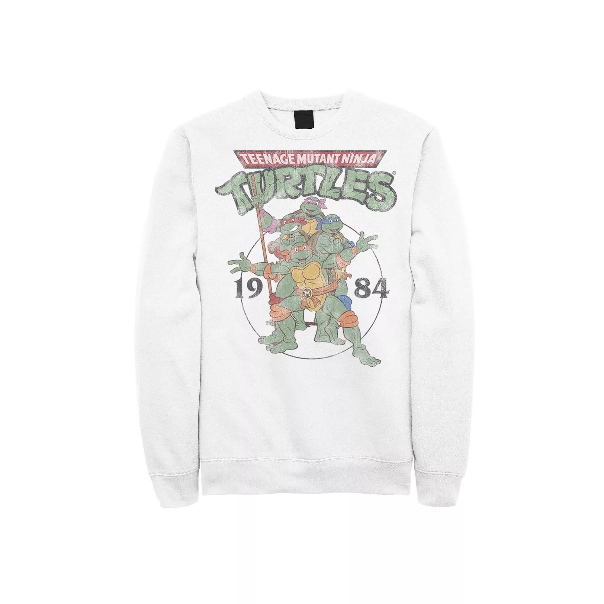 Men's Nickelodeon Teenage Mutant Ninja Turtles Elite Group Est. 1984 Fleece Sweatshirt, Size: Medium, White Product Image