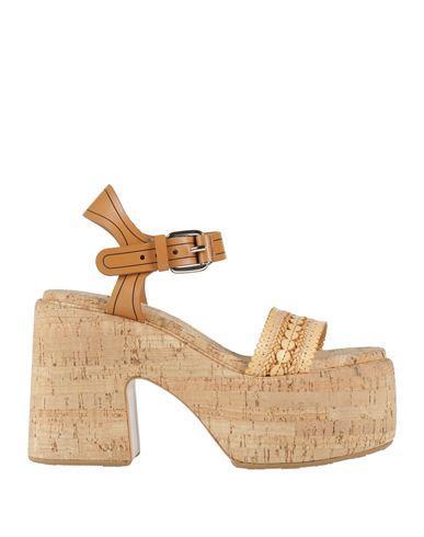 CASADEI Woman Mules & Clogs Camel Size 7.5 Leather In Beige Product Image