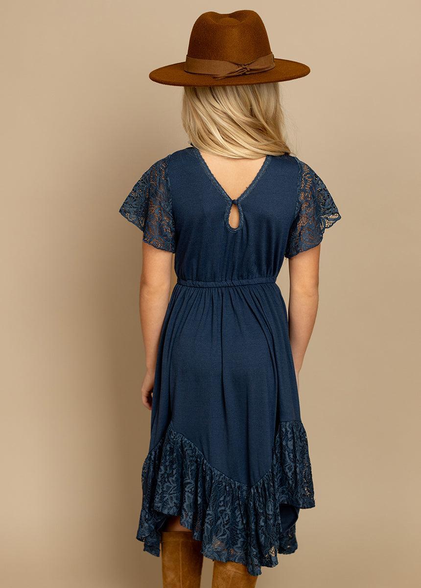 Nemia Dress in Navy Girls Product Image