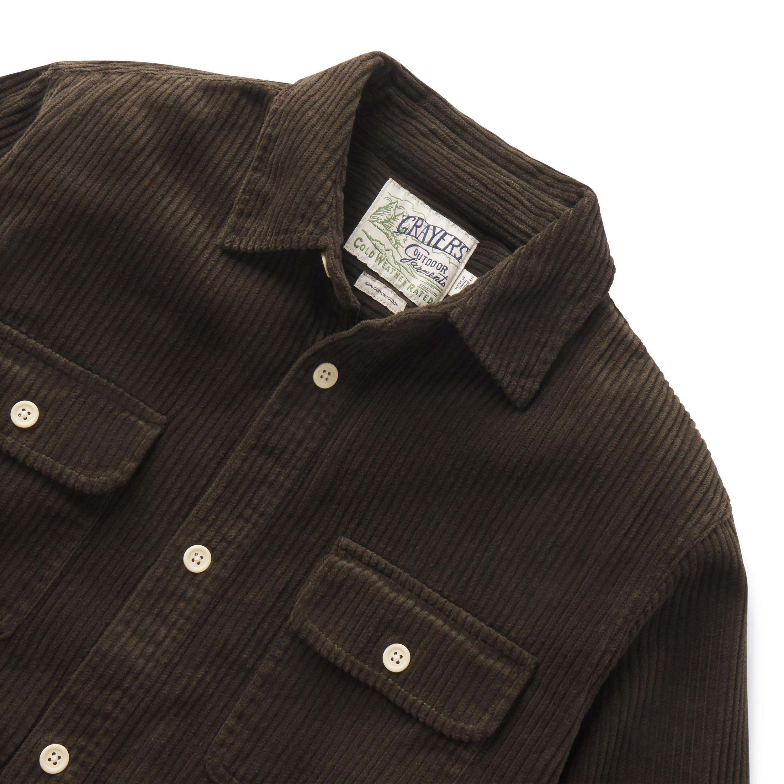 Catalina Rope Cord Shirt Jacket  - Olive Product Image
