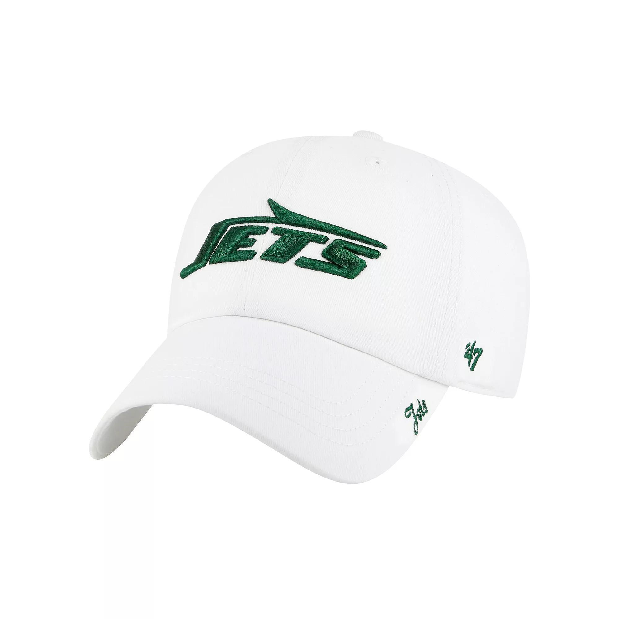 Women's '47 White New York Jets Miata Clean Up Adjustable Hat Product Image