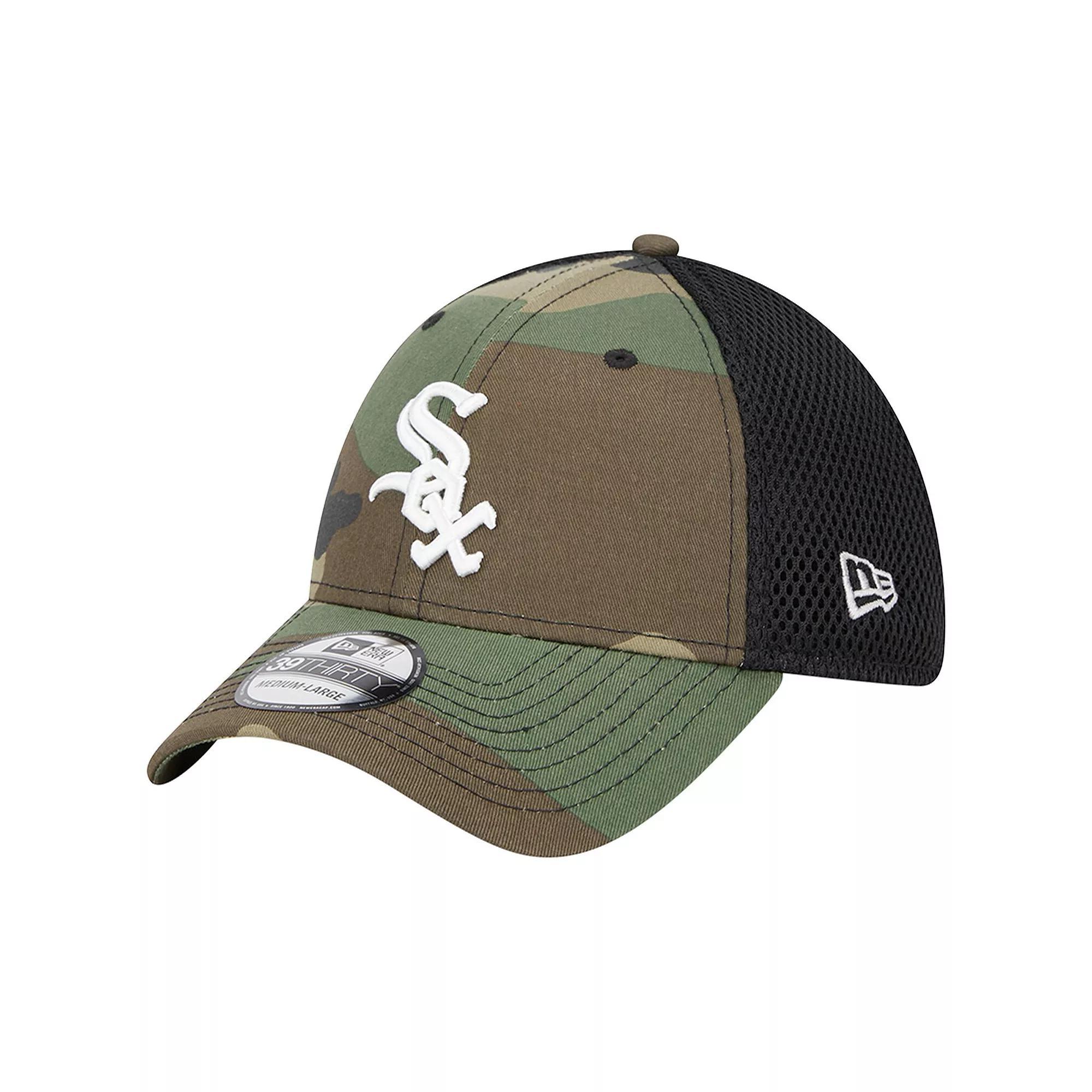 Men's New Era Camo Chicago White Sox Team Neo 39THIRTY Flex Hat, Size: Small/Medium, Green Product Image