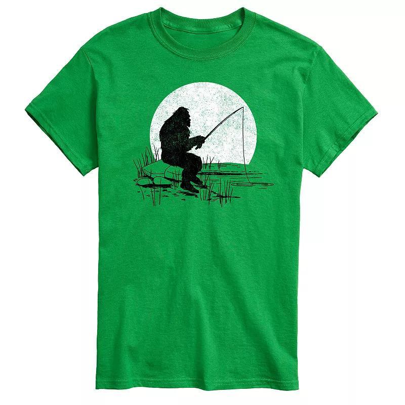 Big & Tall Sasquatch Fishing Graphic Tee, Mens Product Image