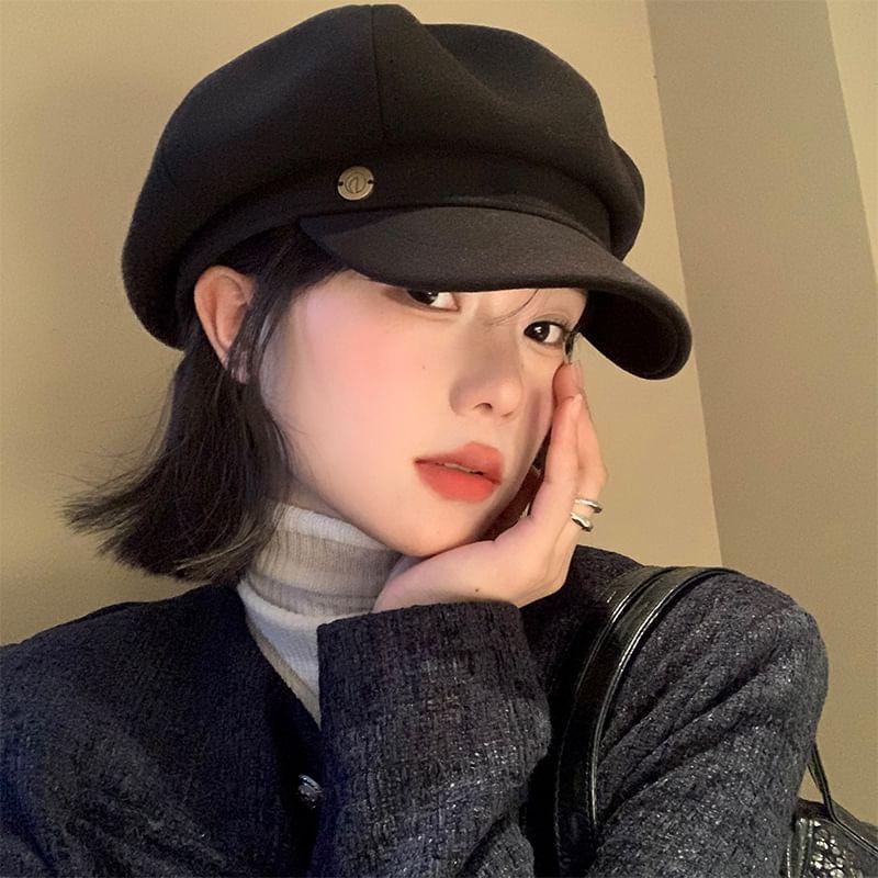 Metal Disc Newsboy Cap Product Image