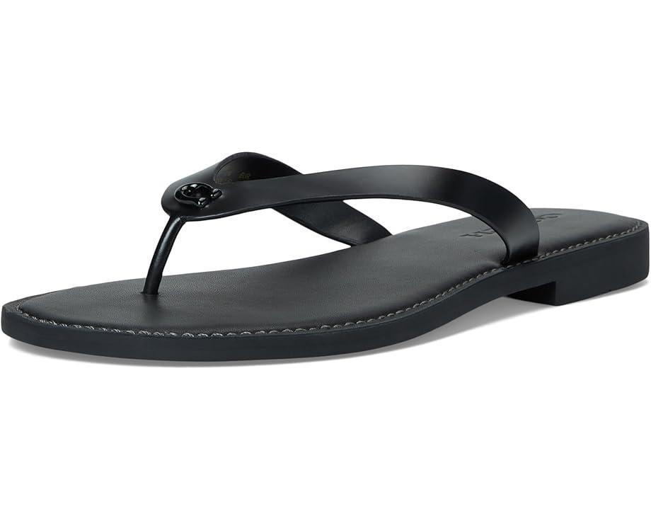 Spade Flower Smooth Leather Flip-Flop Product Image