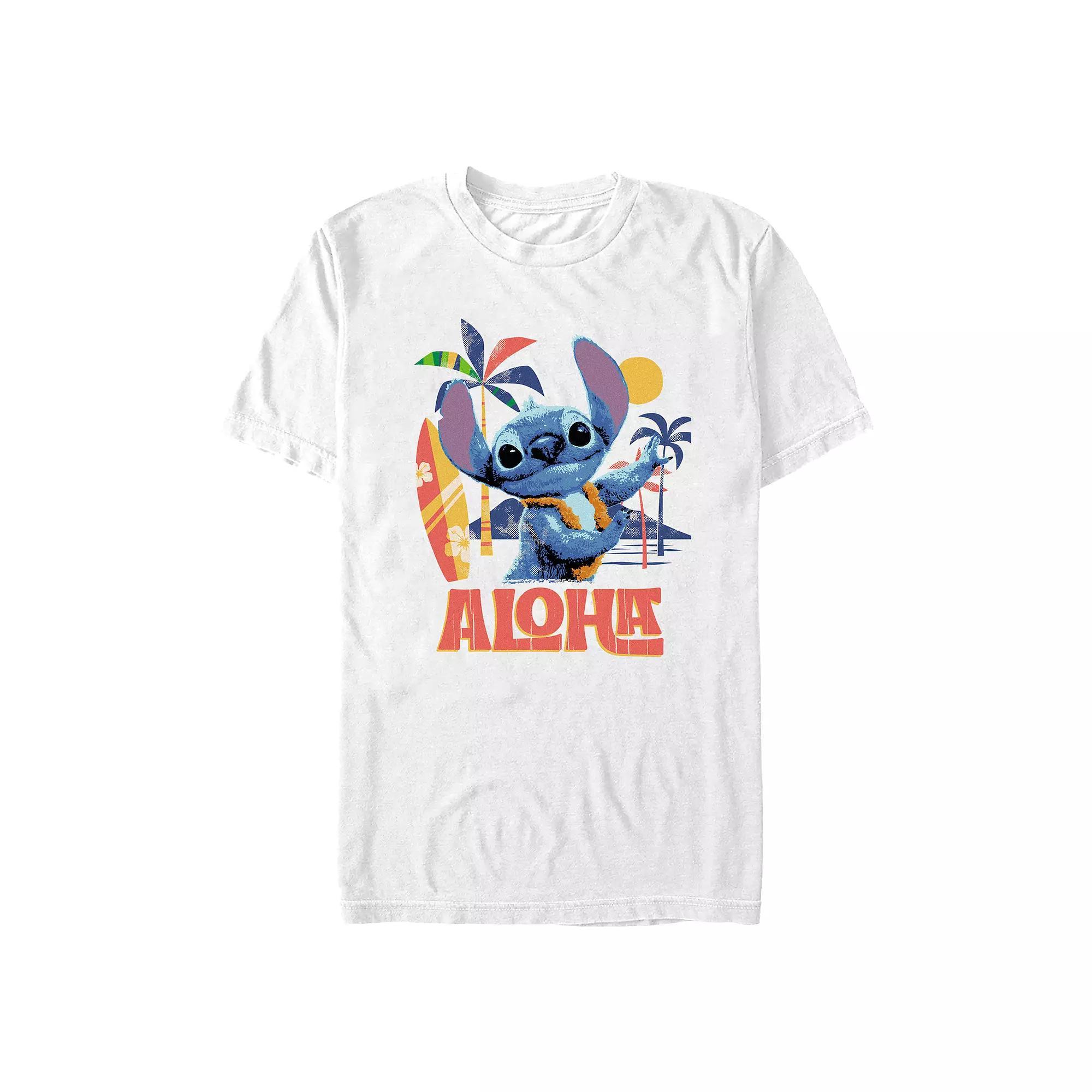 Disney's Lilo & Stitch Aloha Dance Big & Tall Graphic Tee, Men's, Size: XXL Tall, White Product Image