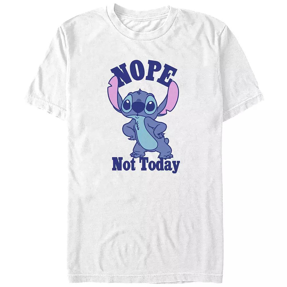 Disneys Lilo & Stitch Nope Not Today Stitch Juniors Boyfriend Graphic Tee, Womens Product Image