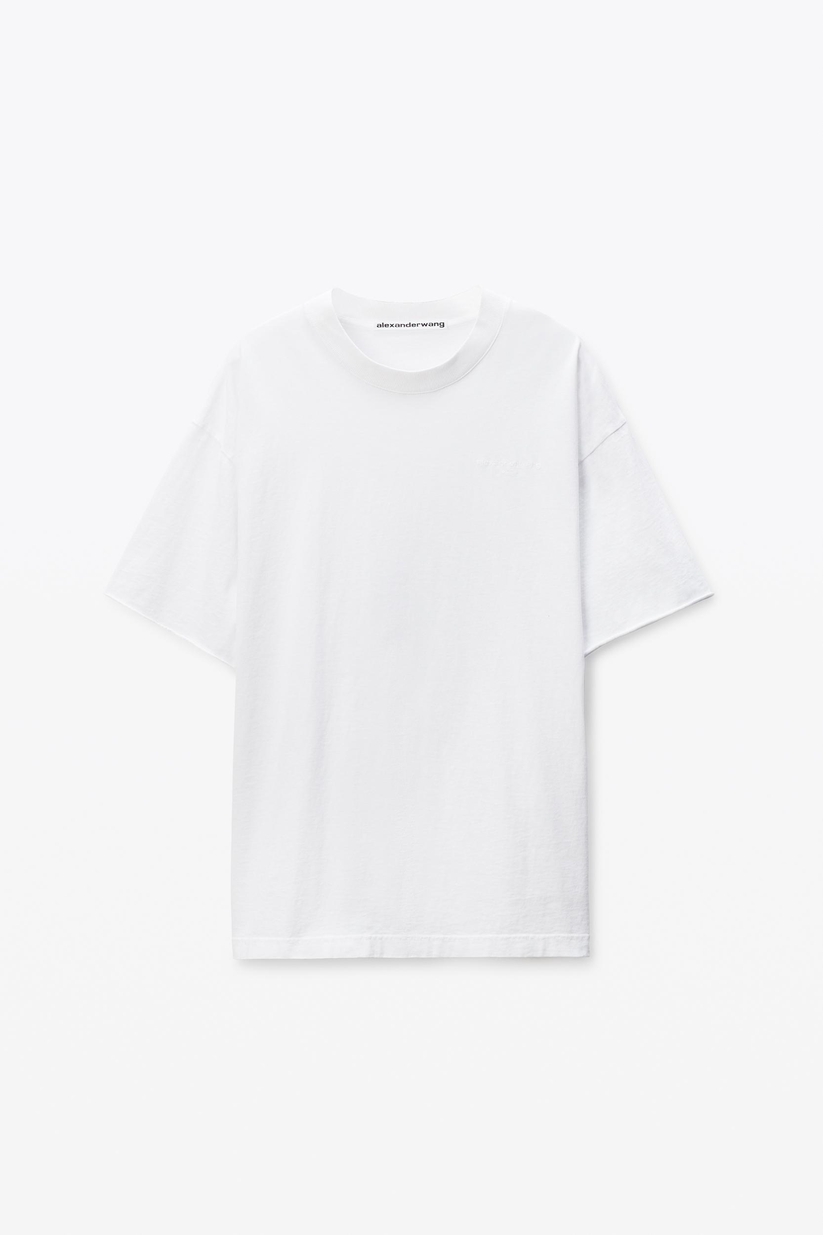 White Cotton Logo T-shirt Product Image