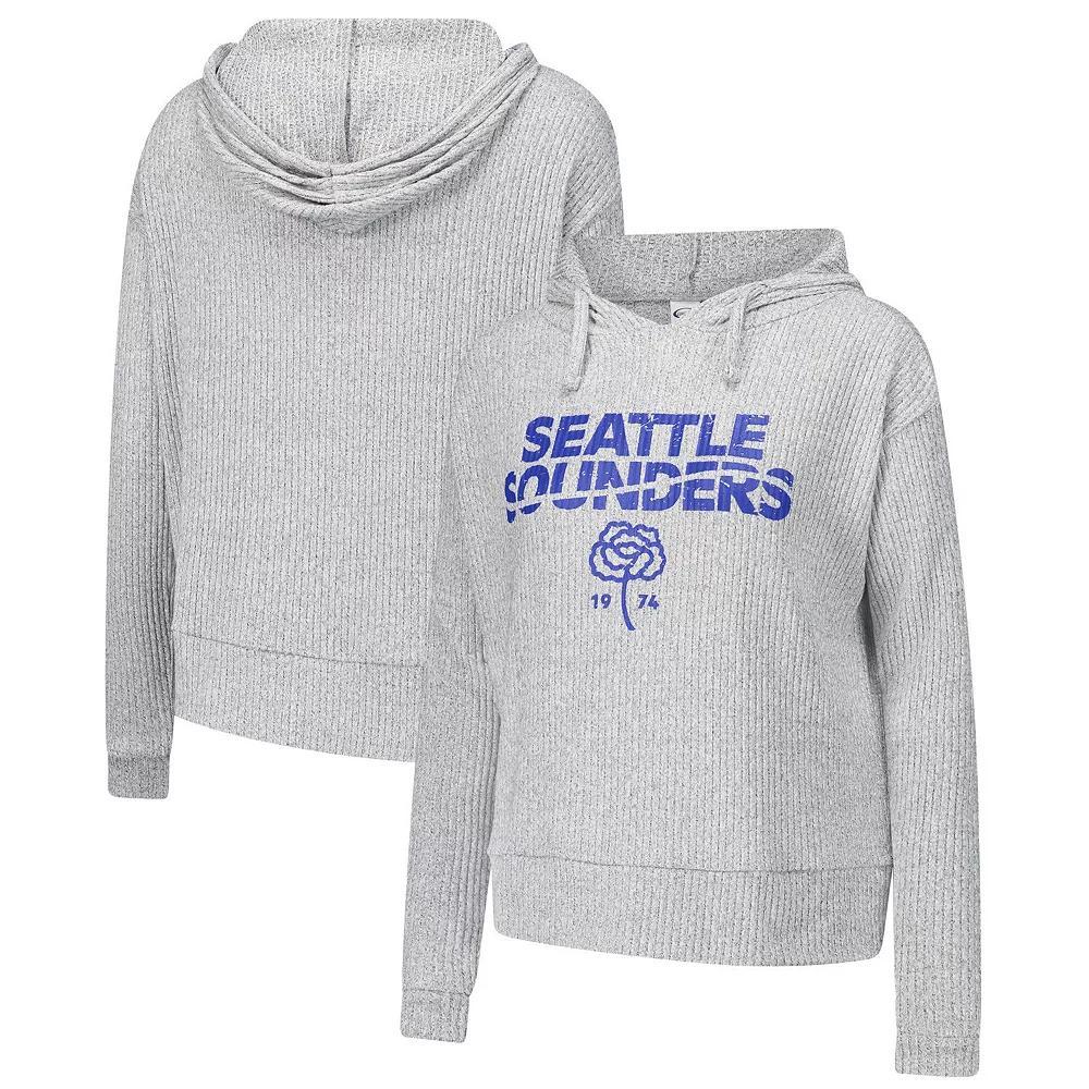 Women's Concepts Sport Gray Seattle Sounders FC Juniper Long Sleeve Hoodie T-Shirt, Size: XL, Grey Product Image
