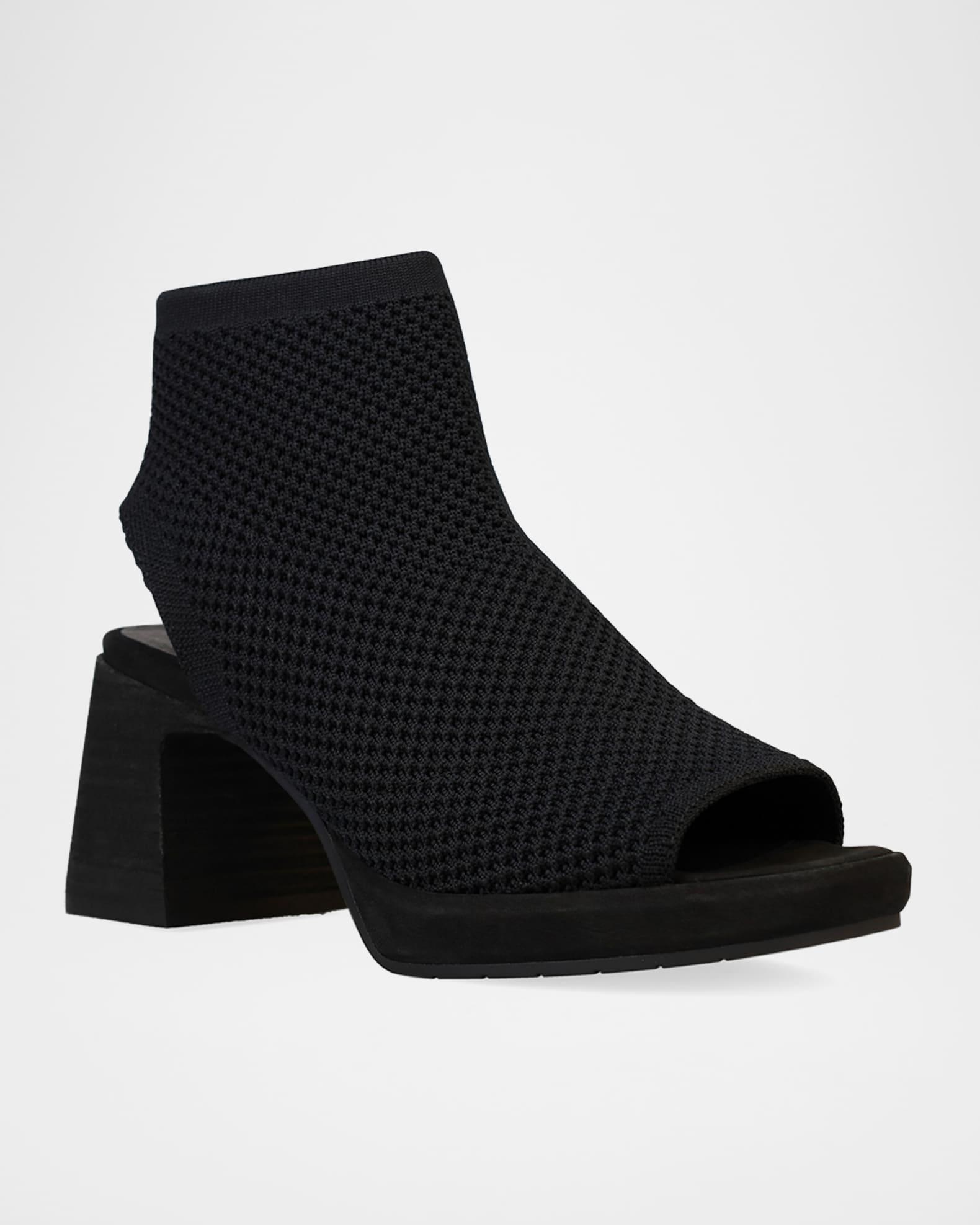 Knit Pull-On Platform Booties Product Image