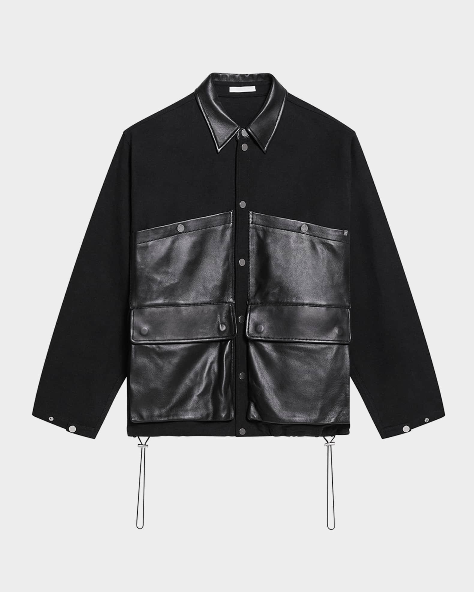 Men's Cotton and Leather Hunting Jacket Product Image