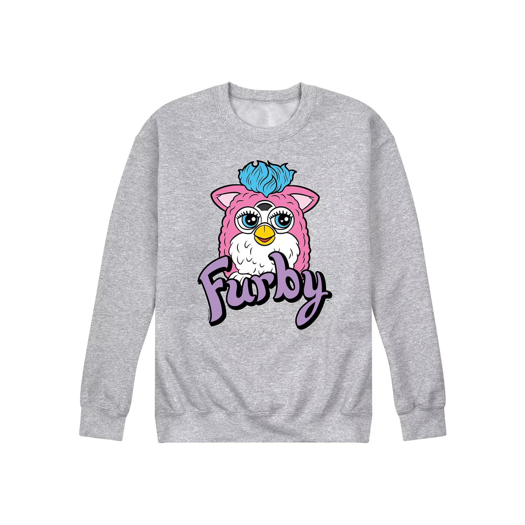 Mens Furby With Logo Fleece Sweatshirt Grey Gray Product Image