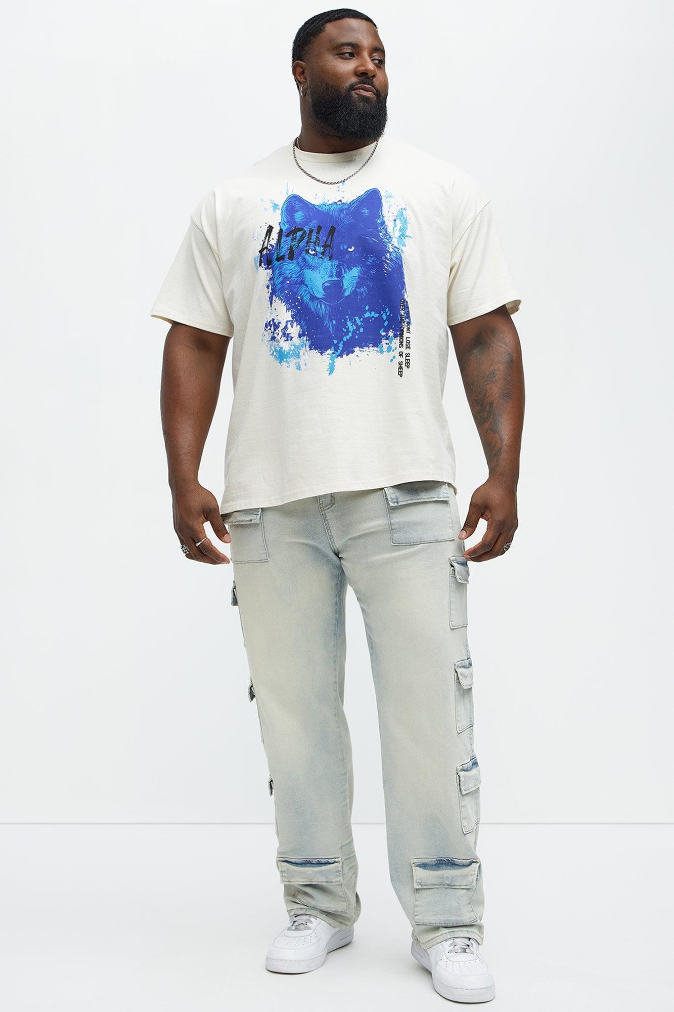 Alpha Wolf Short Sleeve Tee - Natural Product Image