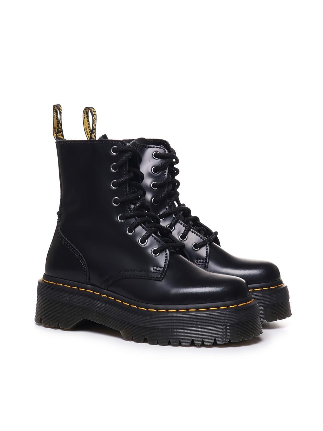 DR. MARTENS' Jadon Leather Platform Boots In Black   Product Image
