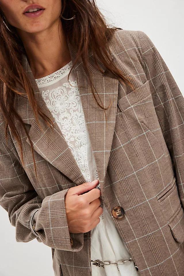 Paper Cut Pinstripe Blazer Product Image