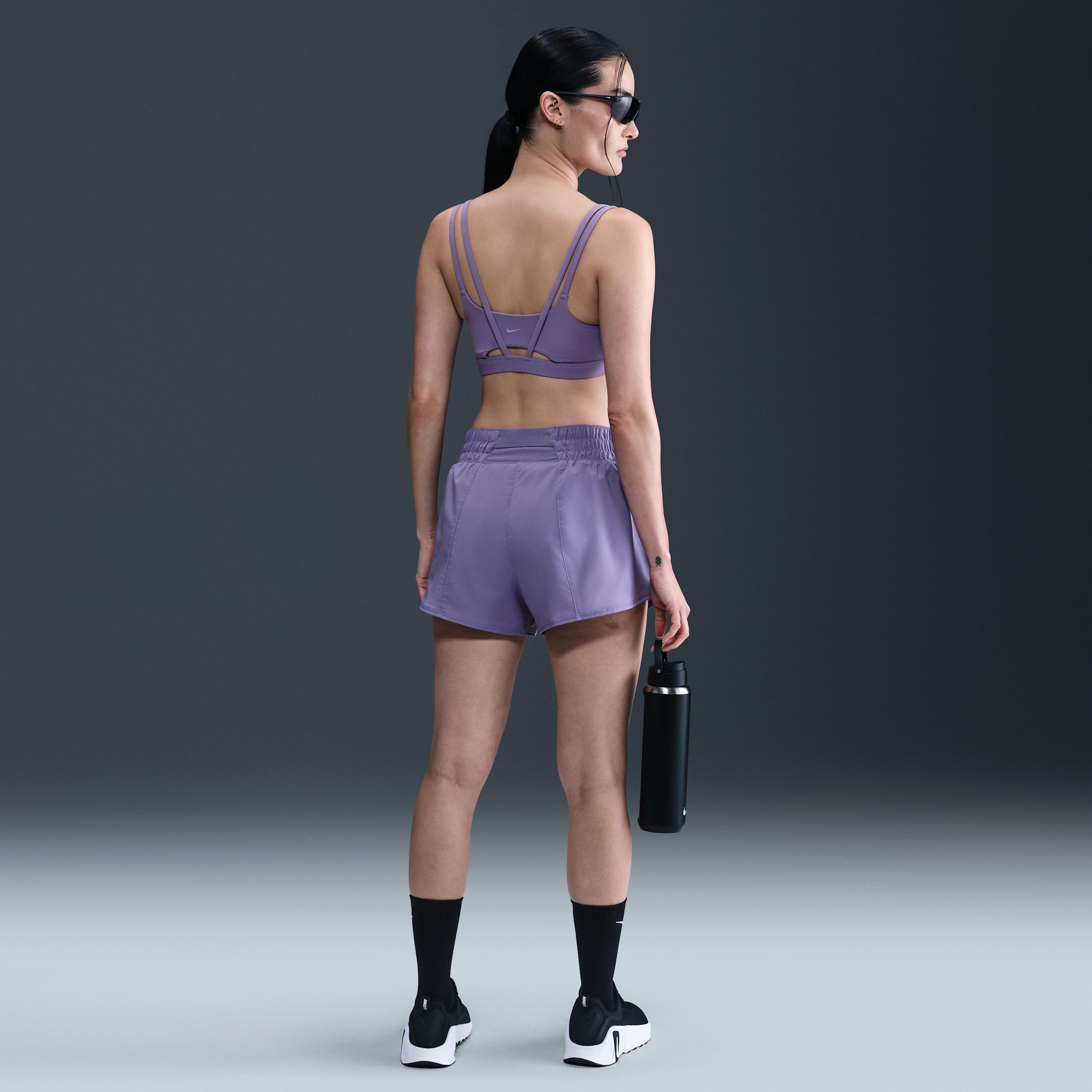 Nike Women's One Dri-FIT Mid-Rise 3" Brief-Lined Shorts Product Image