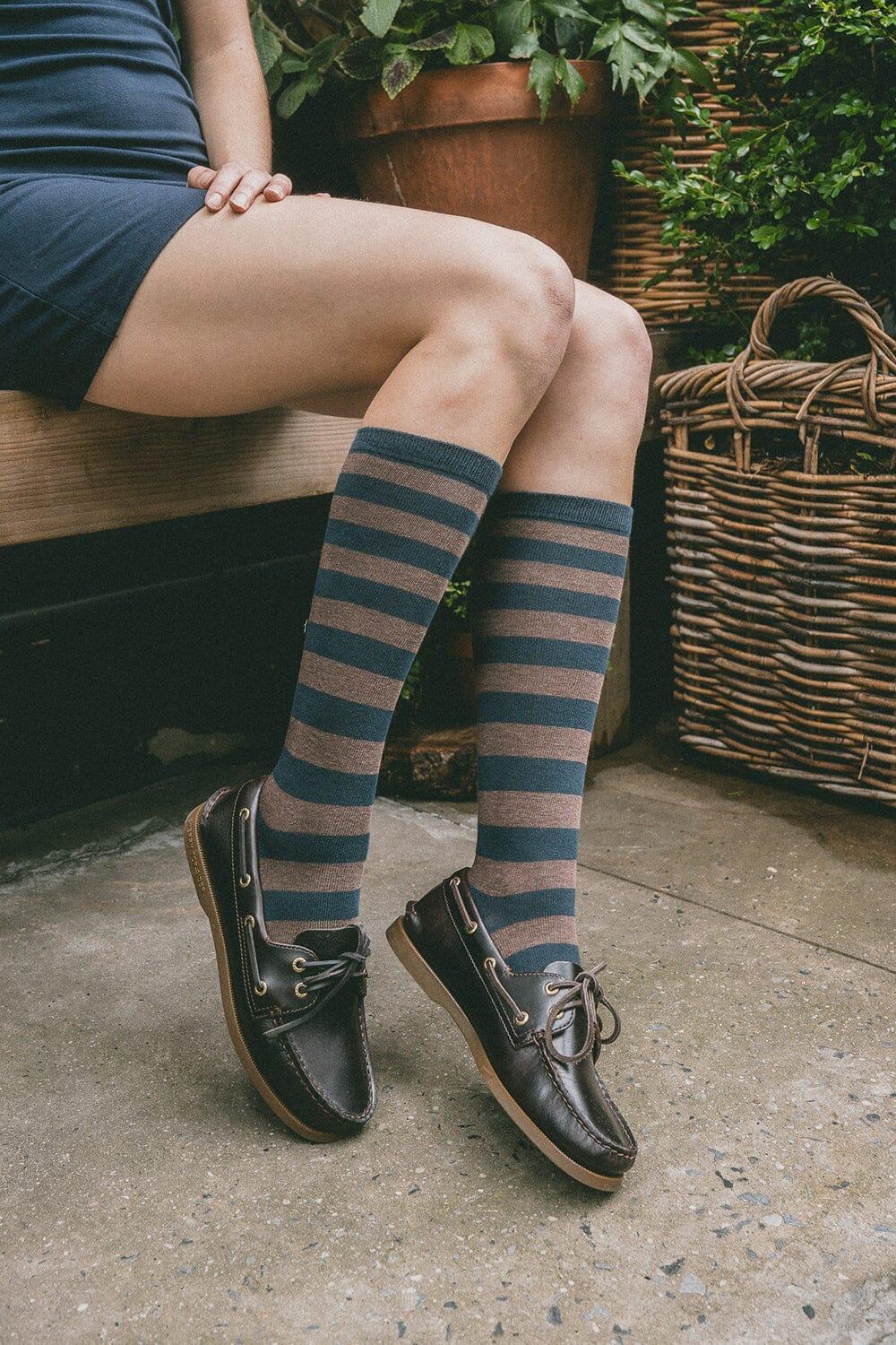 Striped Knee Socks Product Image