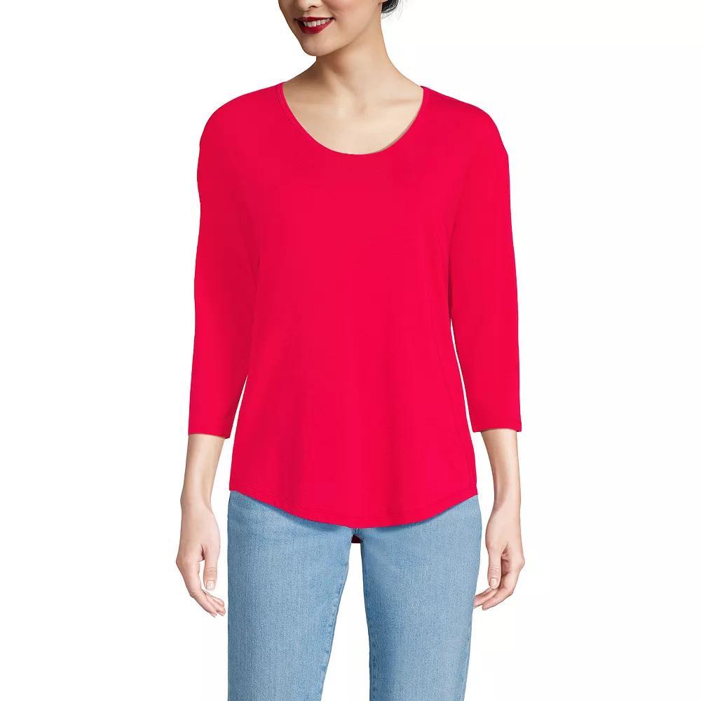 Women's Lands End Lightweight Jersey Tunic Top, Size: Medium, Black Product Image
