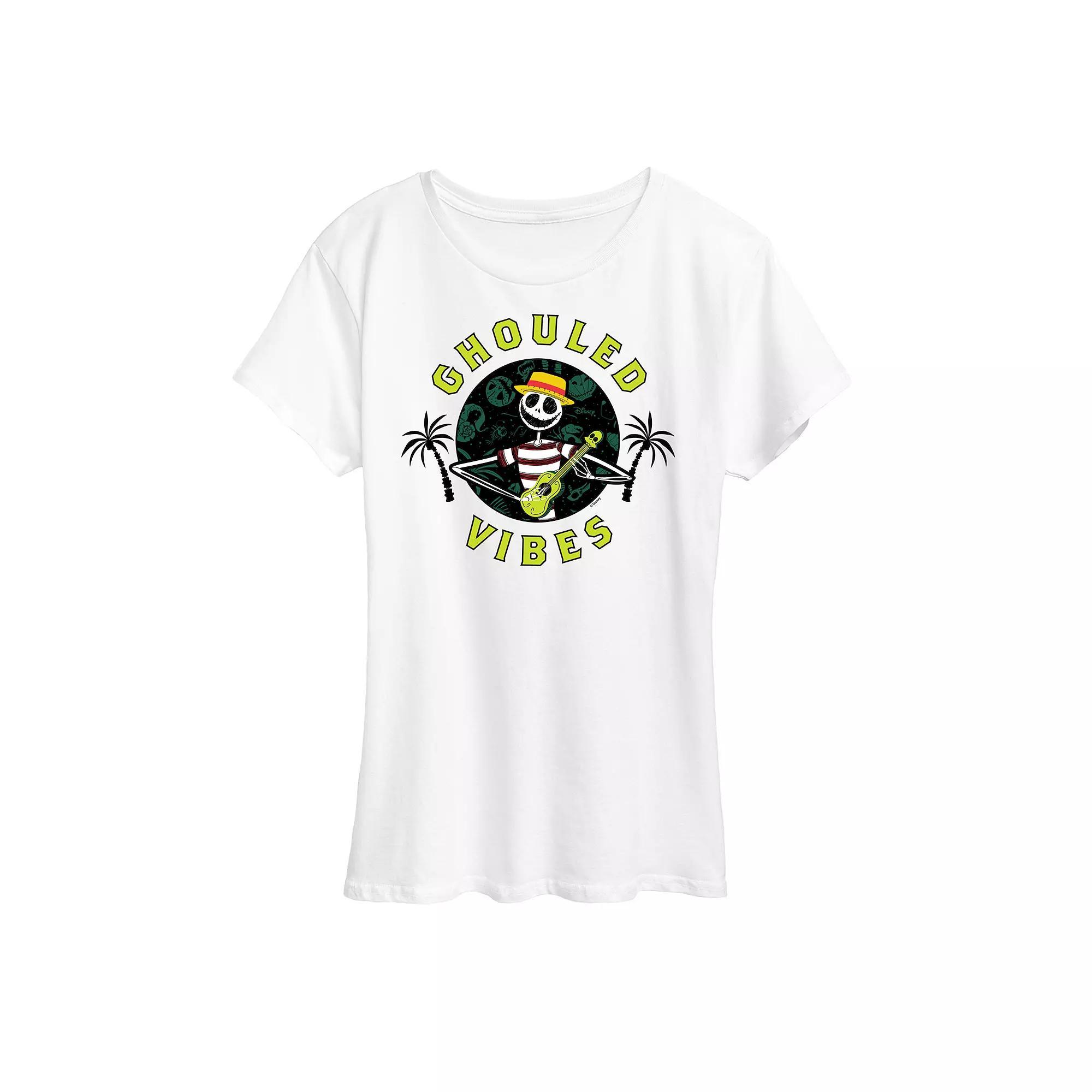Disneys Nightmare Before Christmas Womens Summer Ghouled Vibes Graphic Tee Product Image