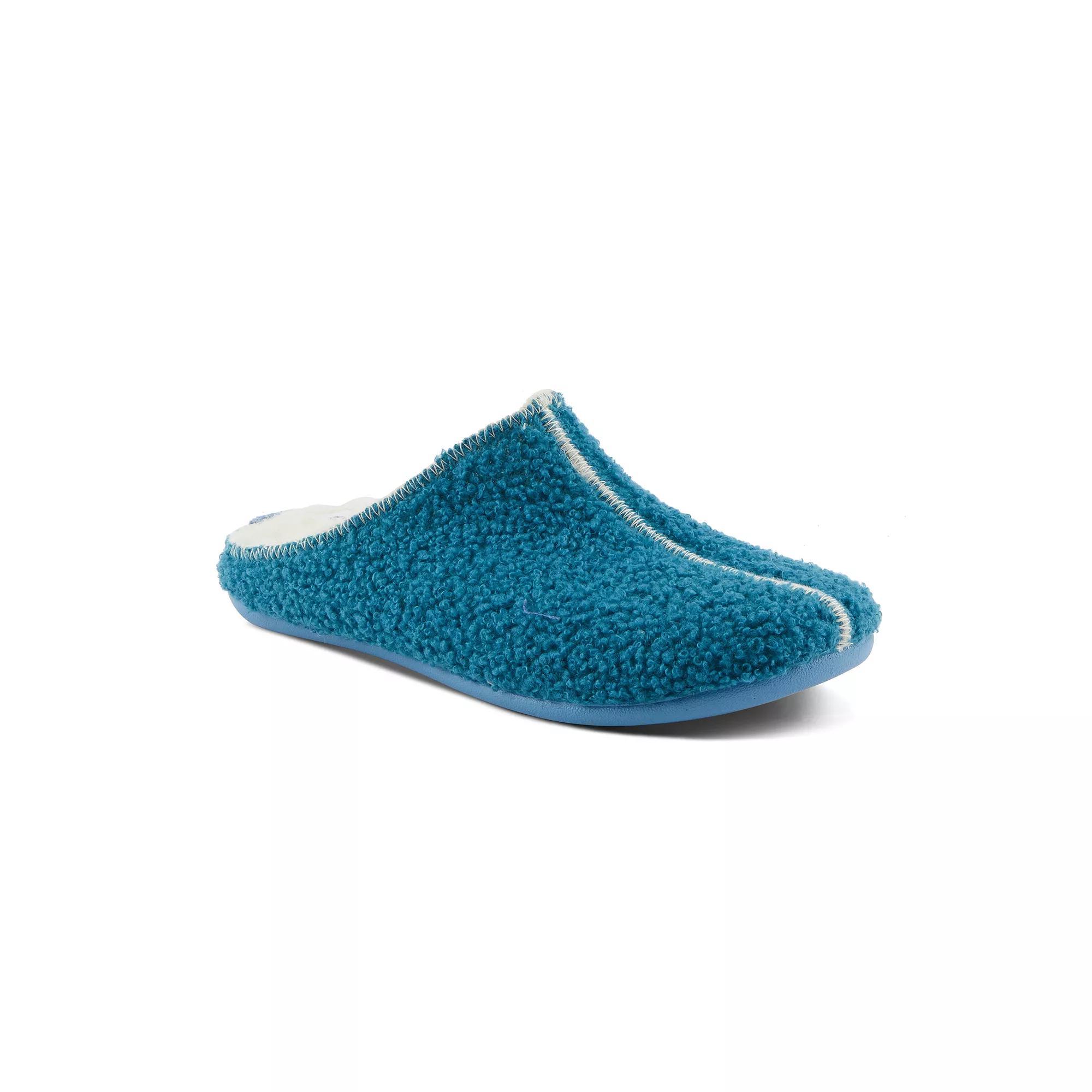 Flexus by Spring Step Lyndel Women's Sherpa Slippers, Size: 38, Blue Product Image
