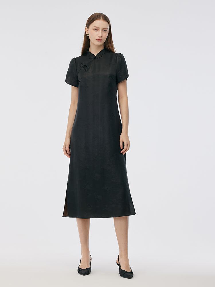 19MM Xiang Yun Silk Women Qipao Midi Dress Product Image