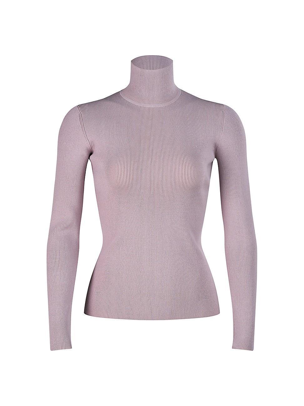 Womens Ty Rib-Knit Turtleneck Product Image