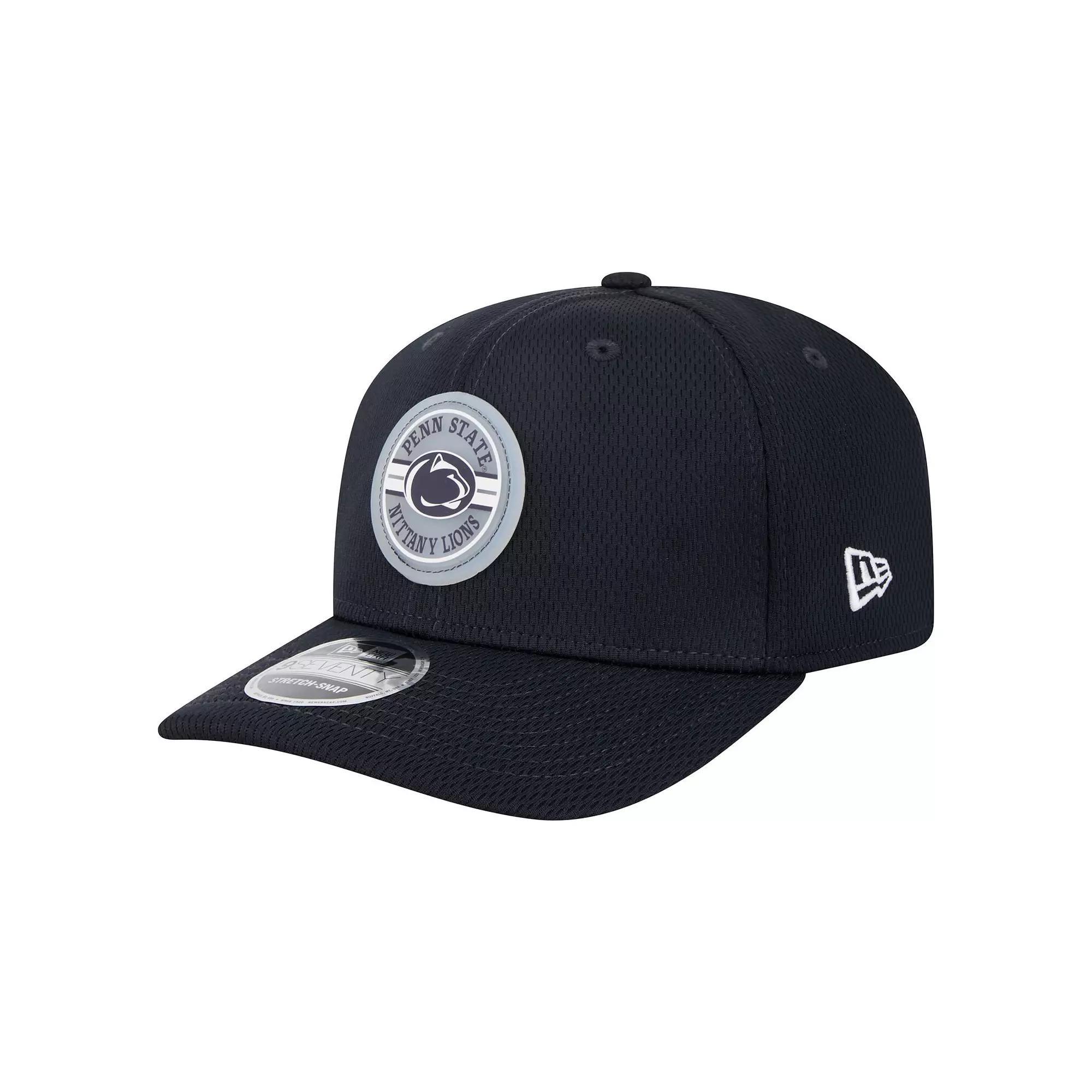 Men's New Era Navy Penn State Nittany Lions Patched 9SEVENTY Stretch-Snap Adjustable Hat, Blue Product Image